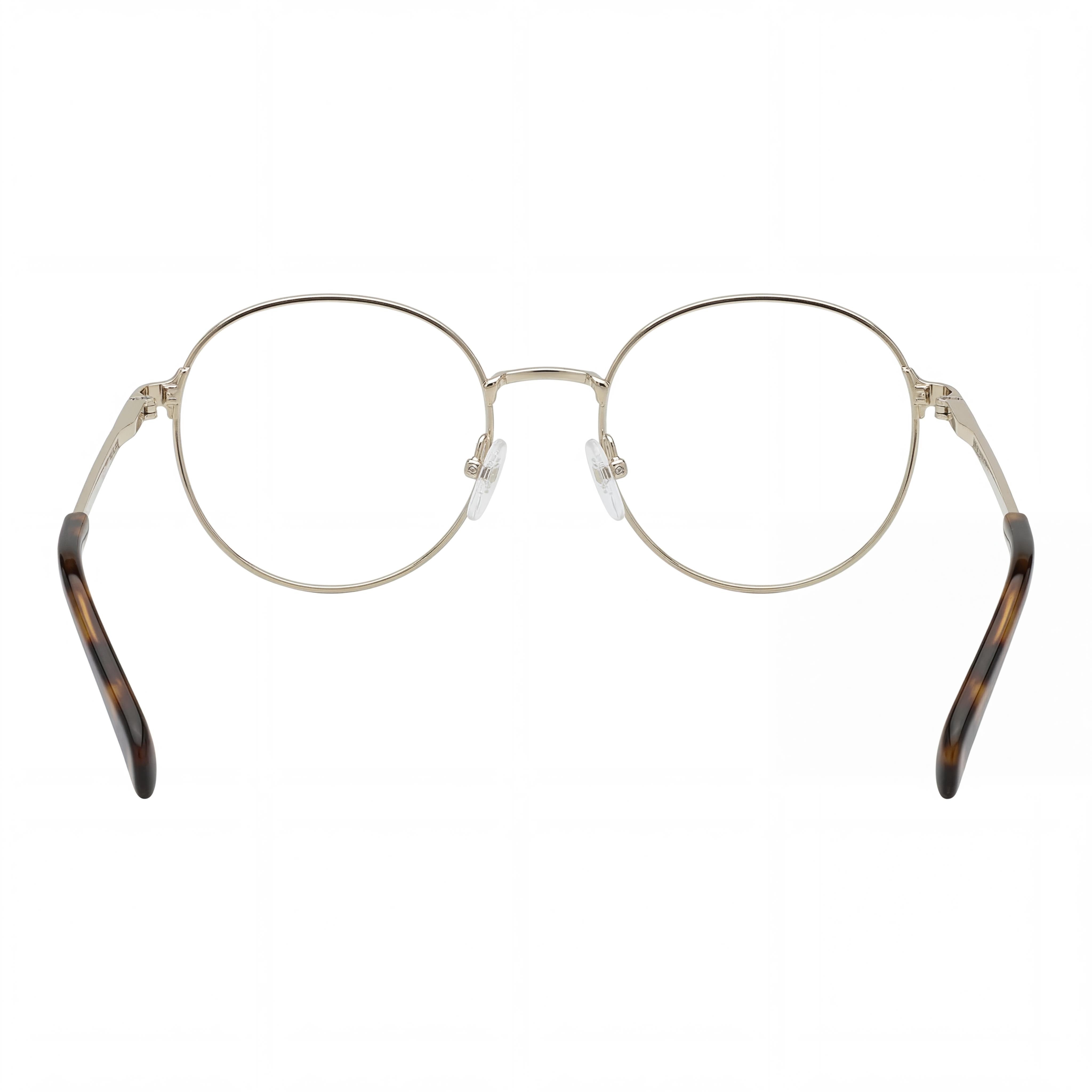 Gafas de vista TOUS Classic para mujer en acero inoxidable dorado claro con lentes transparentes de demostración, graduadas, 51 mm, Photo 4
