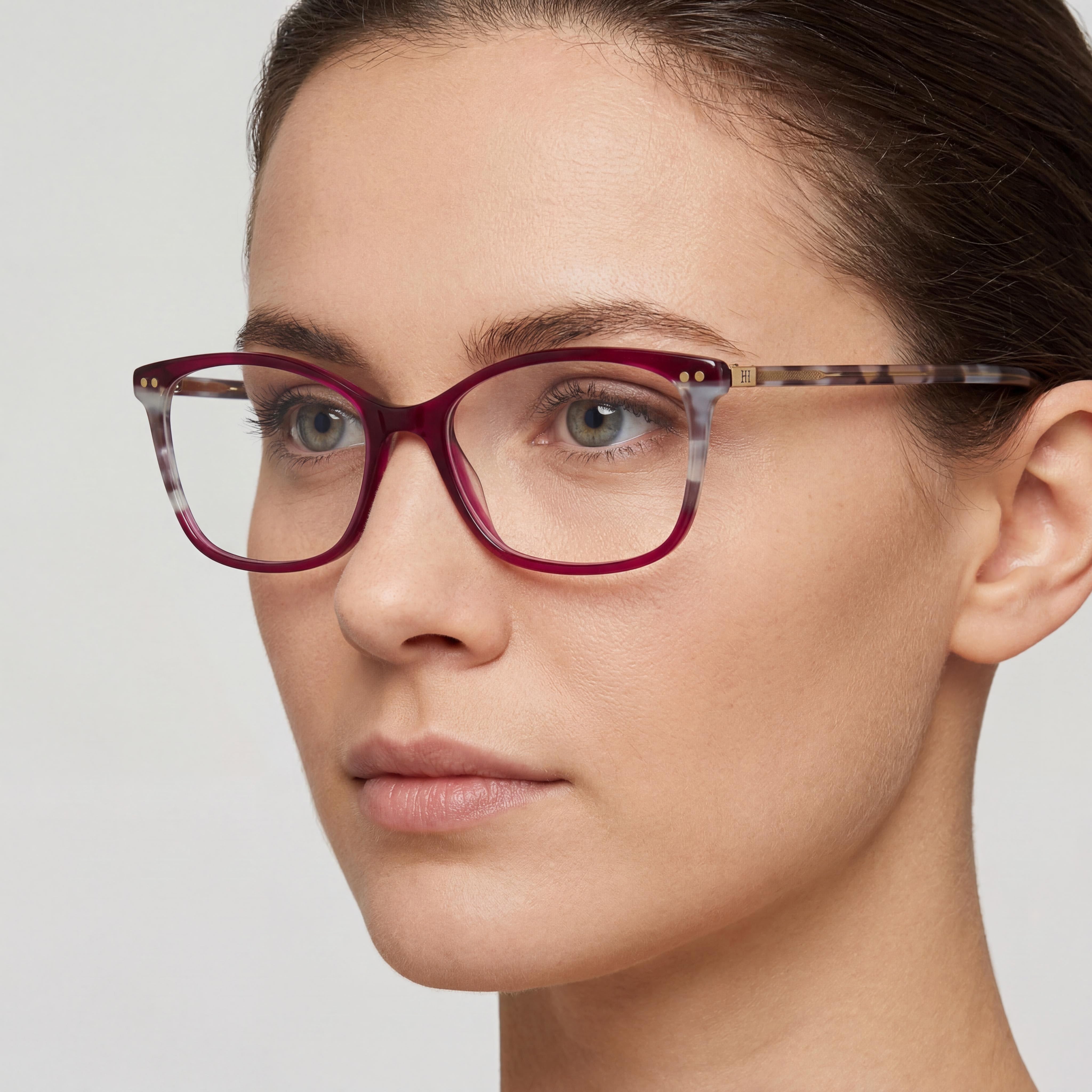 Carolina Herrera Her 0246 Women's Light Acetate Frame Sunglasses with Non-Polarised Burgundy Havana Lenses 53mm, Photo 4
