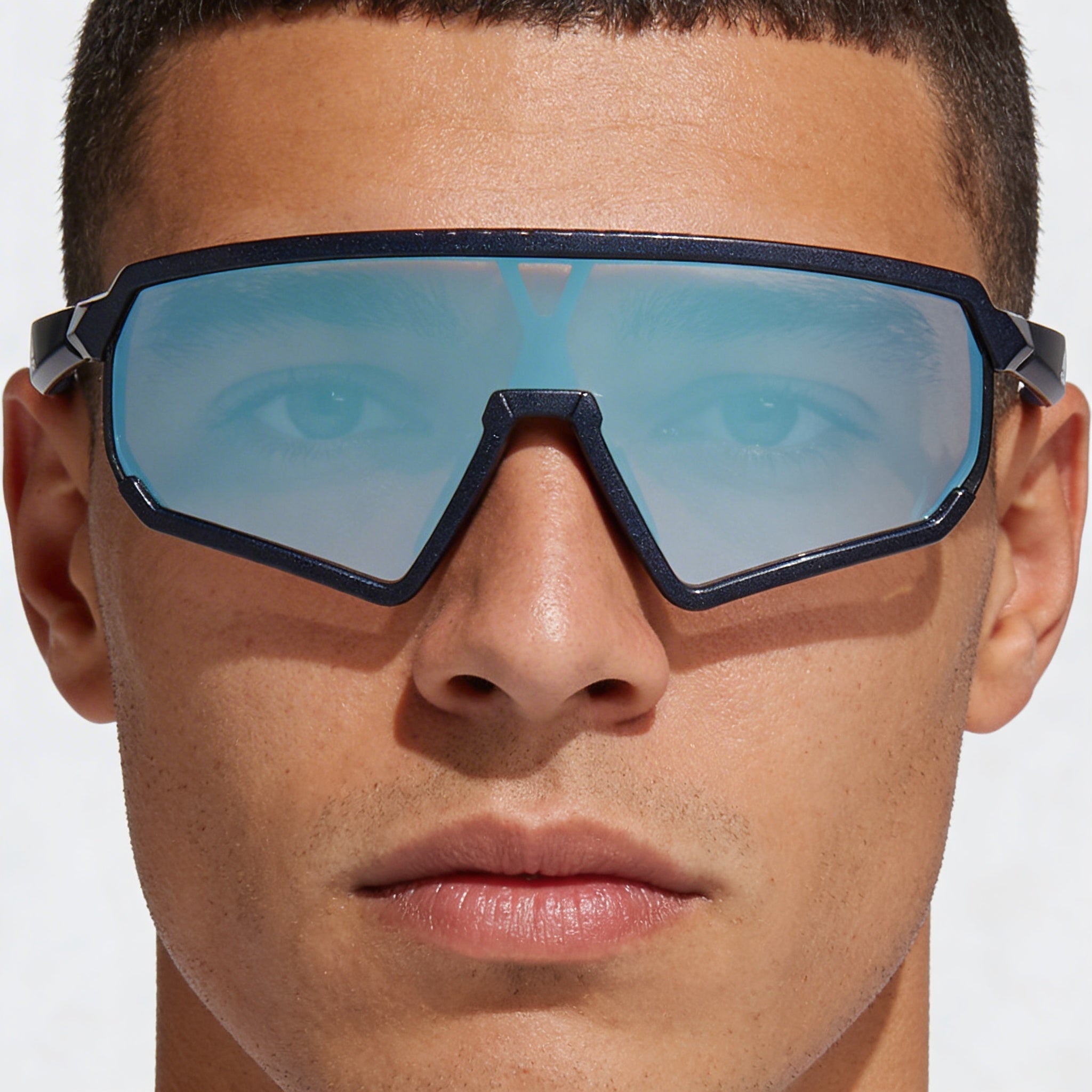 Gafas de sol Adidas Contemporaneo para hombre, protección UV, sin polarizar, fotocromáticas, con efecto espejo azul, de plástico azul, 58 mm, Photo 3