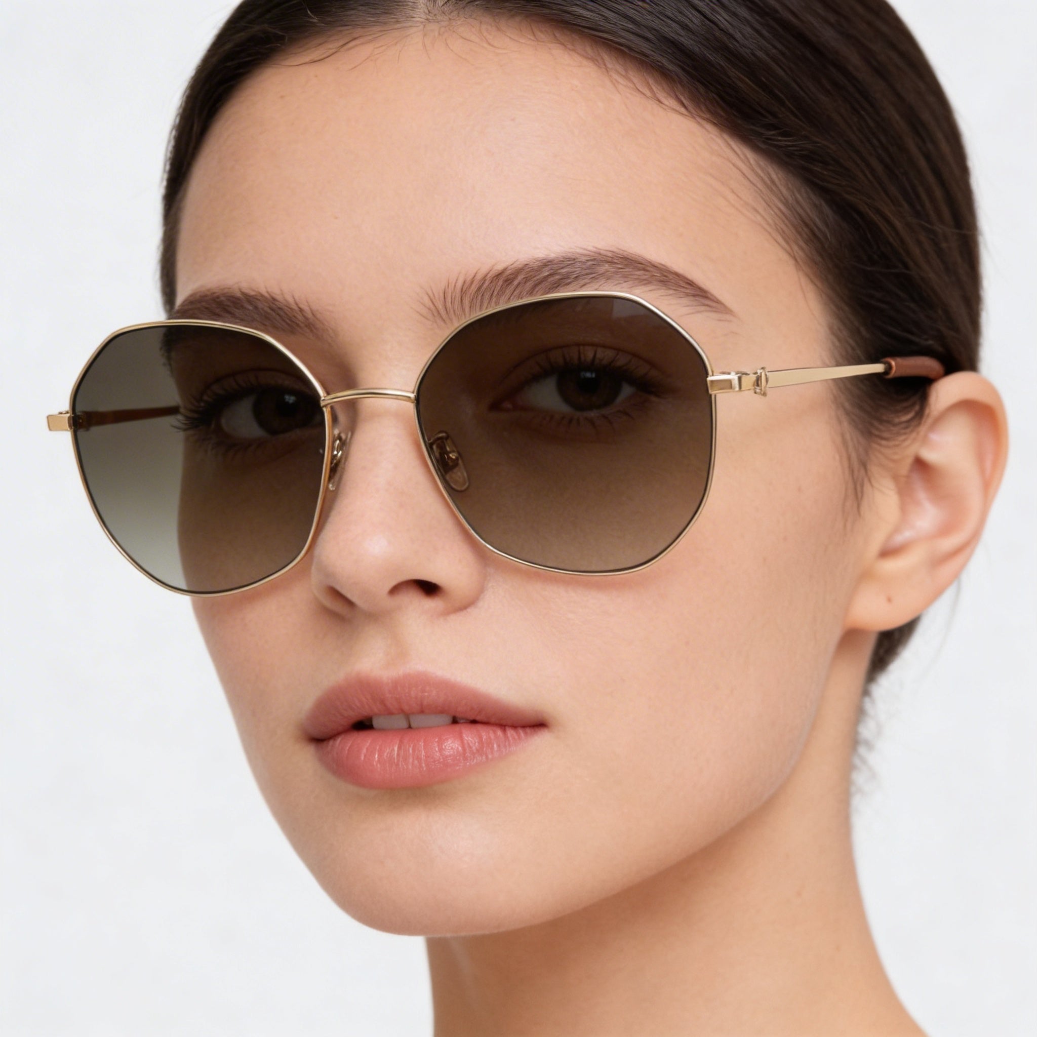 Gafas de sol Jimmy Choo casual para mujer con montura y lentes de acero inoxidable en oro rosa con protección UV de 58 mm, Photo 4