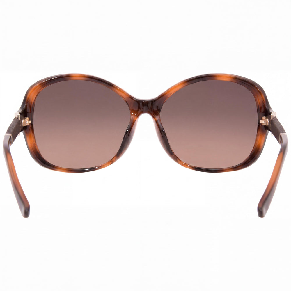 Salvatore Ferragamo Contemporary Women's Tortoise Plastic Oversized Sunglasses Brown Gradient Lenses 59mm UV Protected