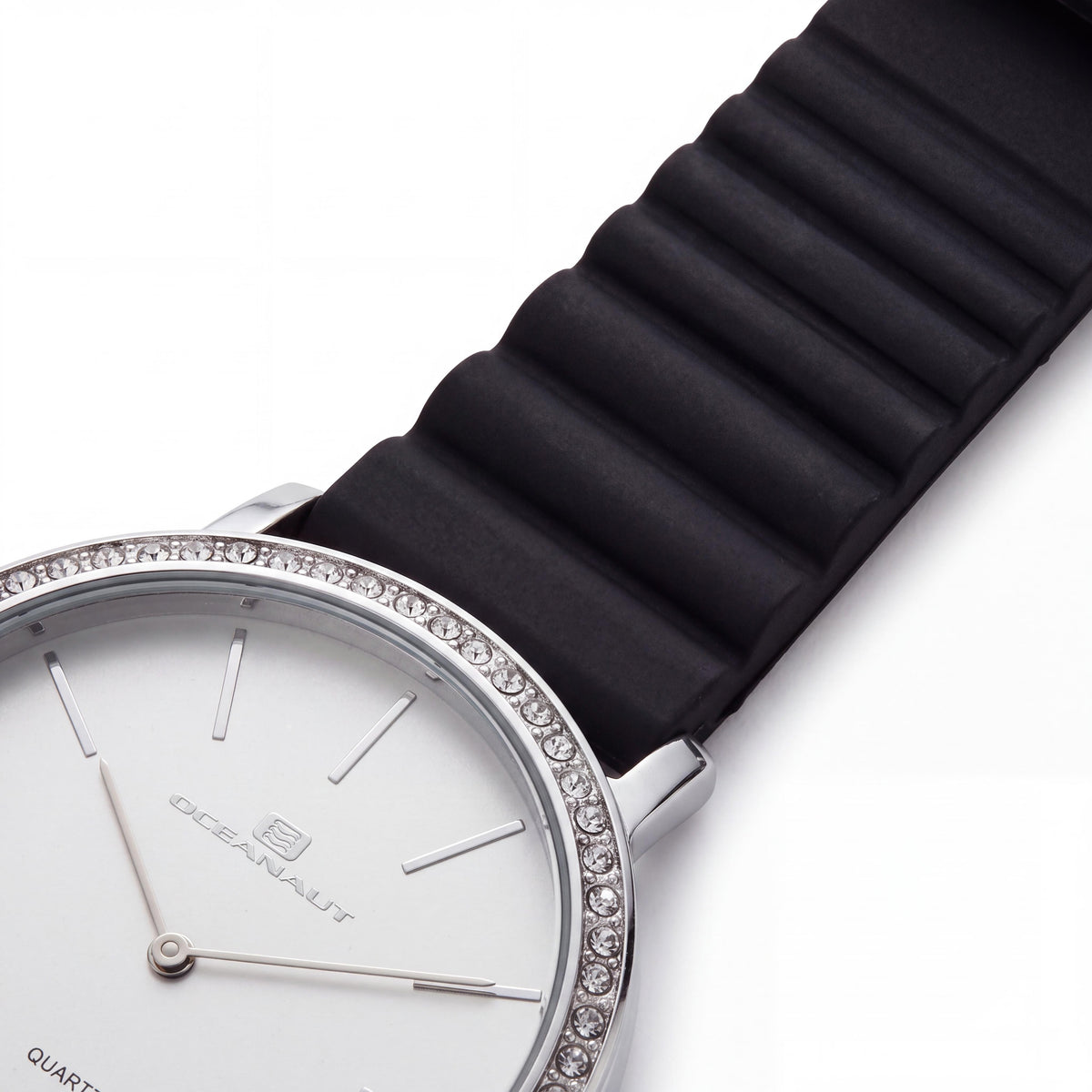 Oceanaut strap Women's Quartz Watch with White Case, White Dial, Crystal Bezel & 3 ATM Water Resistance, Photo 3