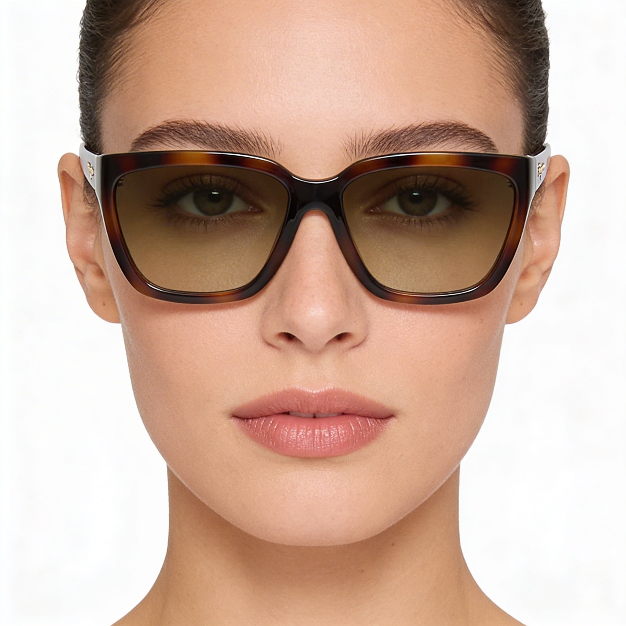Gafas de sol de plástico carey para mujer Ferragamo Sf1018s 214 con lentes UV verde oscuro 59 mm, Photo 5