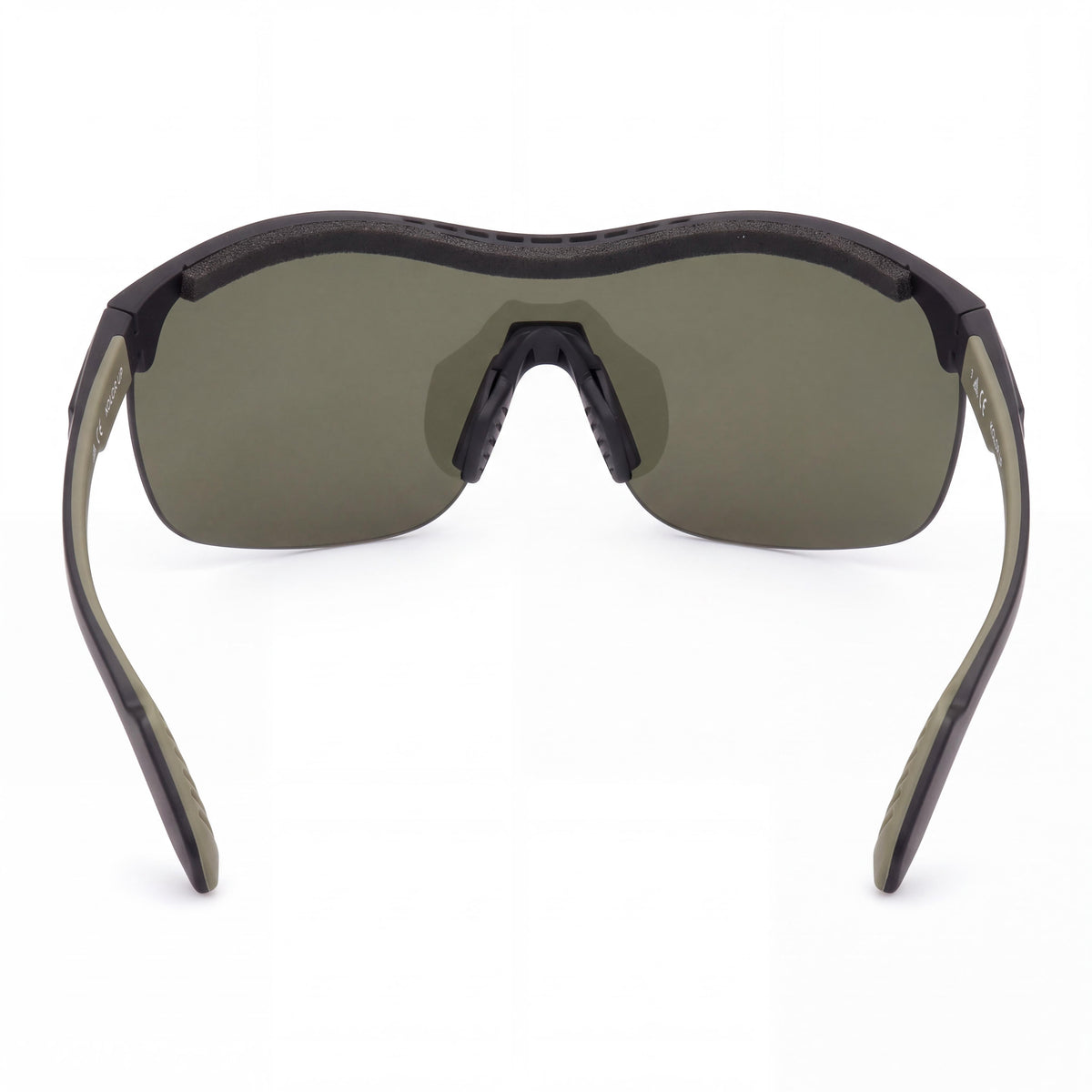 adidas Modern Unisex TR90 Plastic Matte Black/Green Frame Non-Polarized Aviator Green Lenses 100% UV Protection, Photo 3