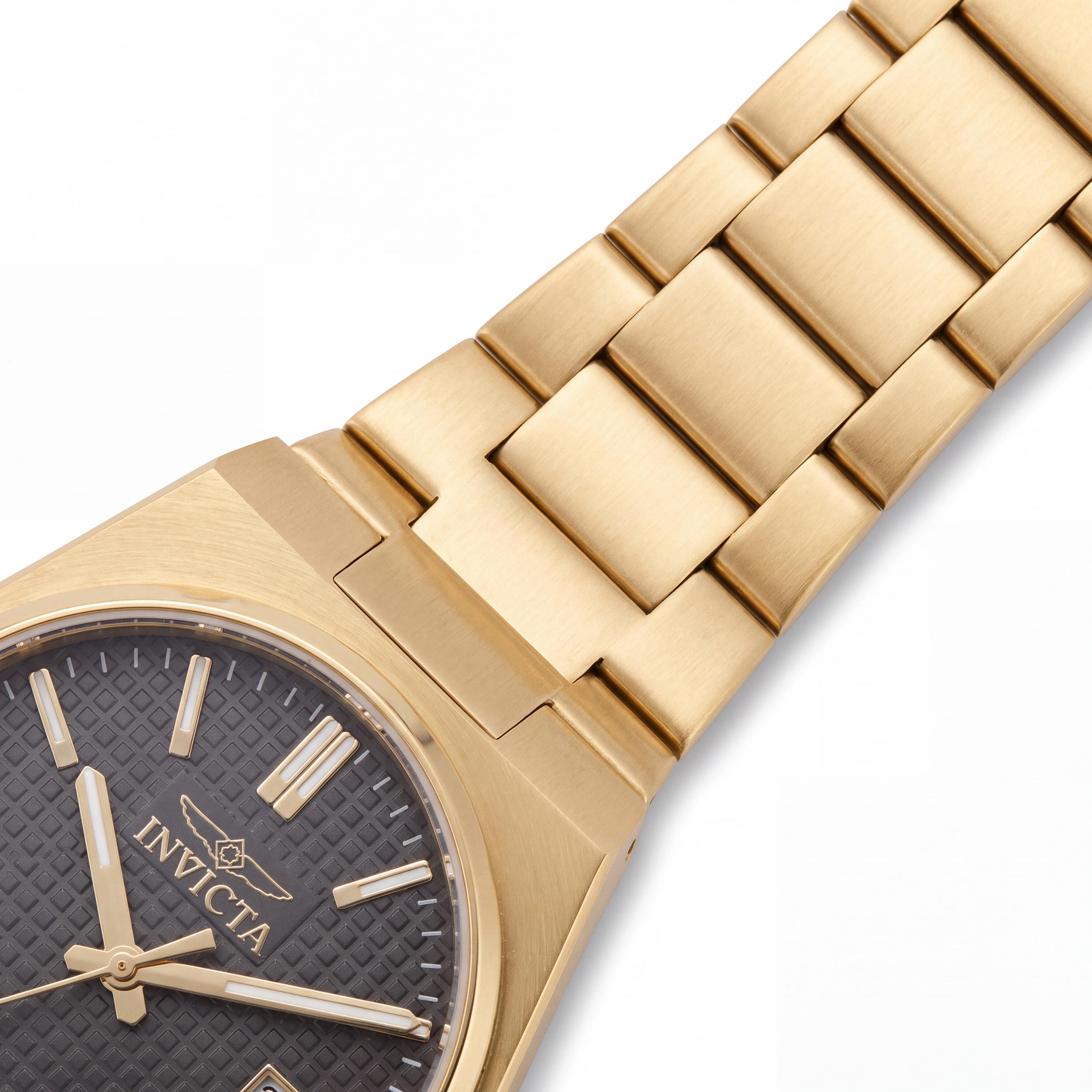 Invicta Speedway 48397 Unisex Gold-Tone Stainless Steel Quartz Grey Dial 5 Bar Water Resistant Bracelet Watch 40mm, Photo 3