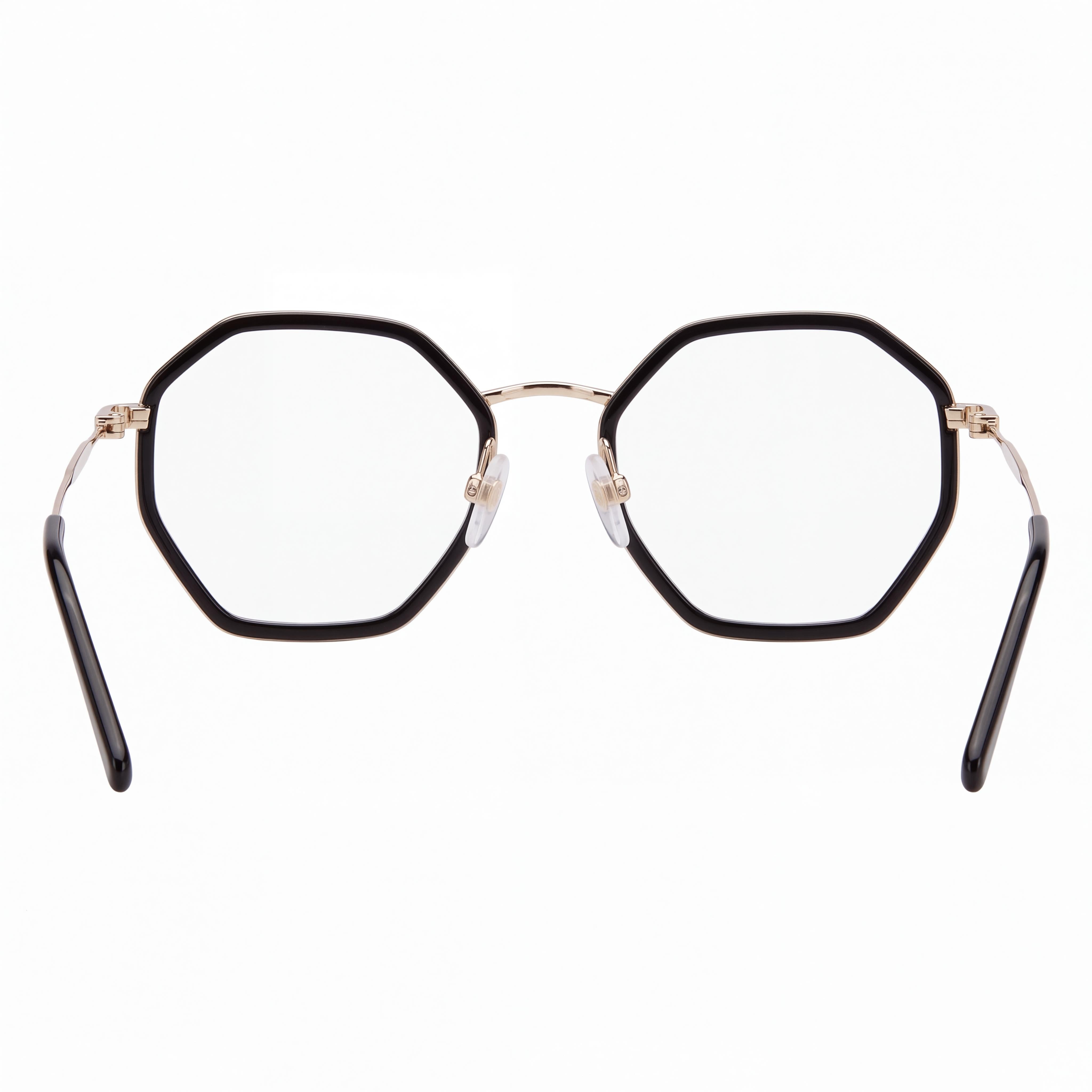 Gafas Marc Jacobs Modern para Mujer, Color Negro y Dorado, de Acero Inoxidable, Montura Cuadrada Completa, Ancho de Lente 50mm, Photo 3