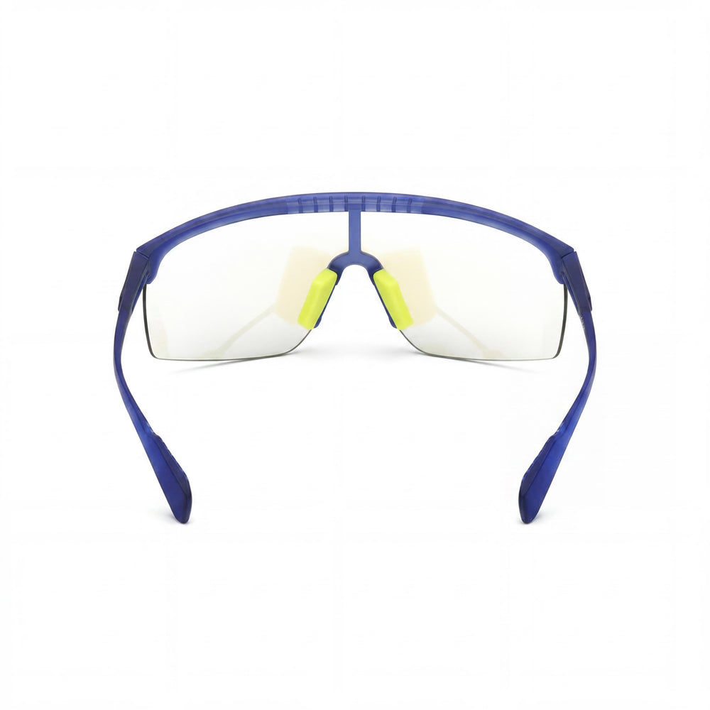 adidas Classic Unisex Blue Plastic Clear Blue Acetate 55mm 100% UV Protection Lightweight Anti-Fog Non-Slip Sunglasses