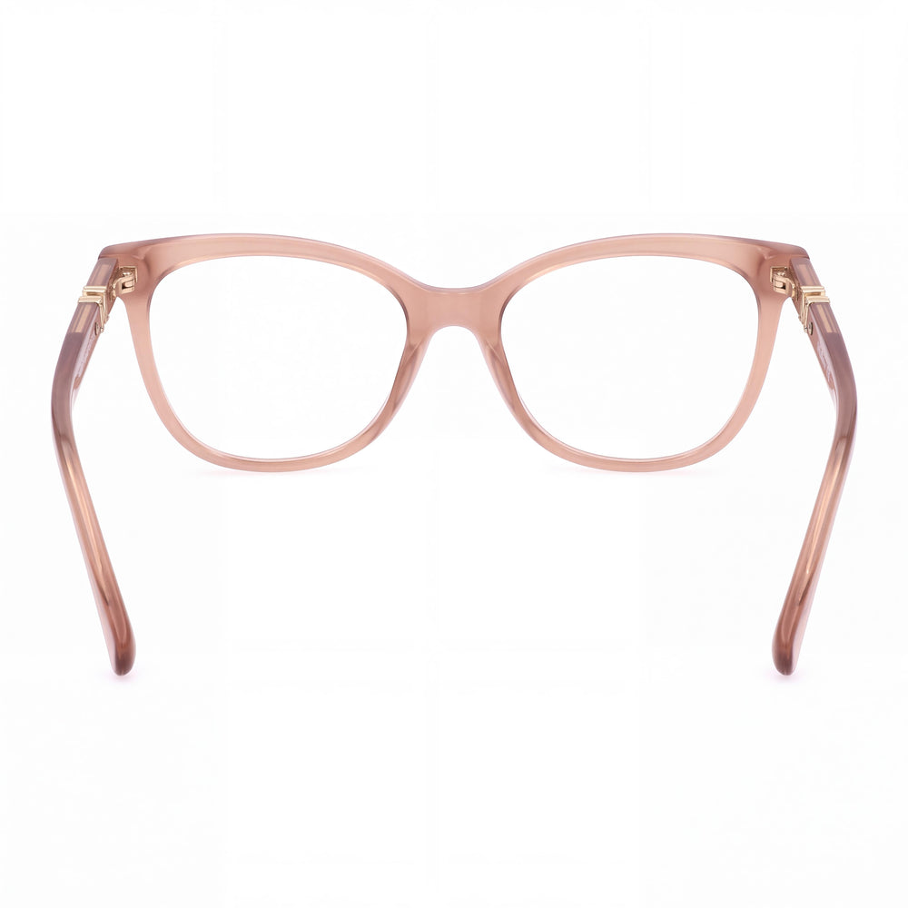 MaxMara Mm5018 Men's Plastic Ophthalmic Milky Nude, Pale Gold Frame with Polycarbonate Lenses 53mm