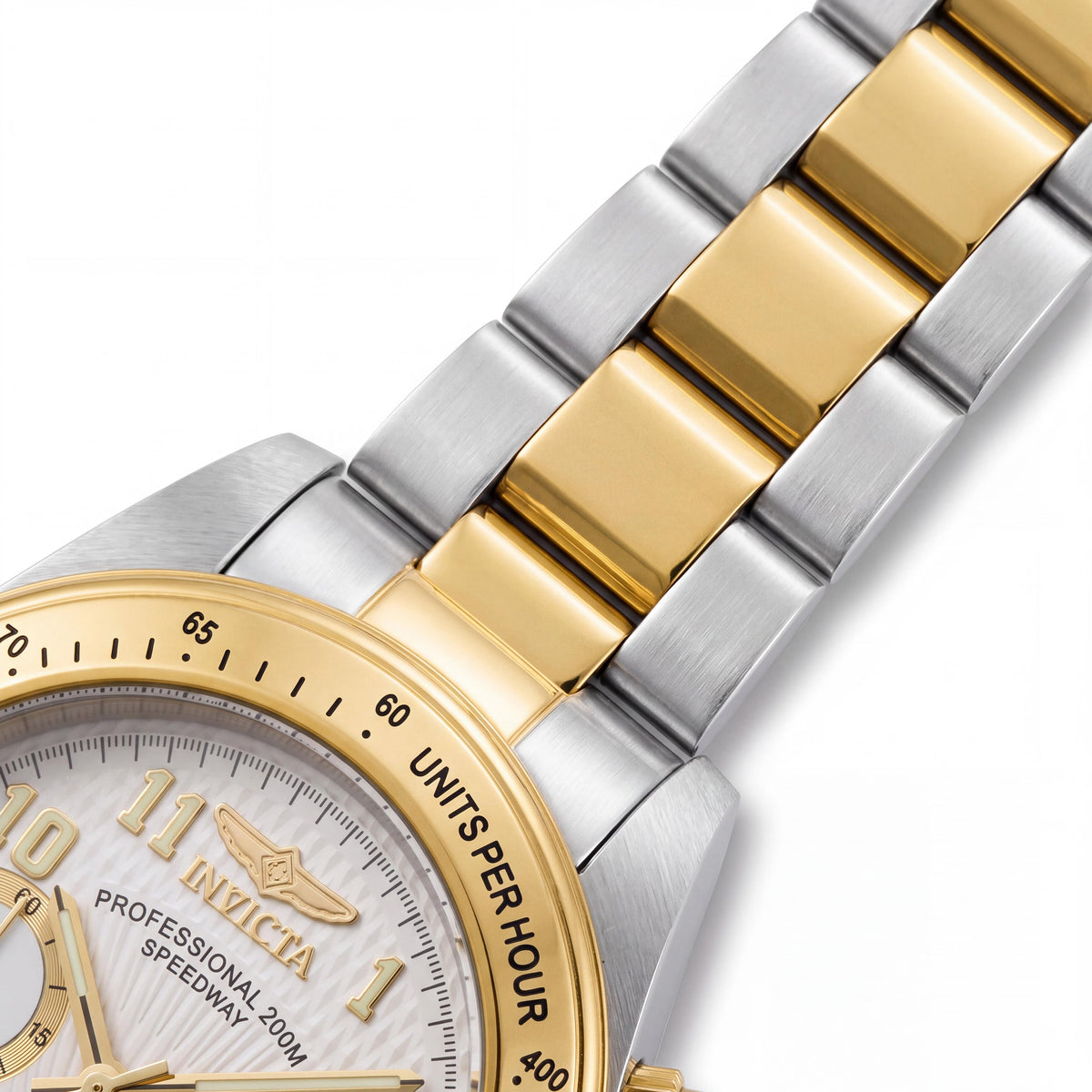 Invicta Speedway 17026 Reloj de pulsera de cuarzo de acero inoxidable plateado de dos tonos para hombre de 39 mm resistente al agua, Photo 3