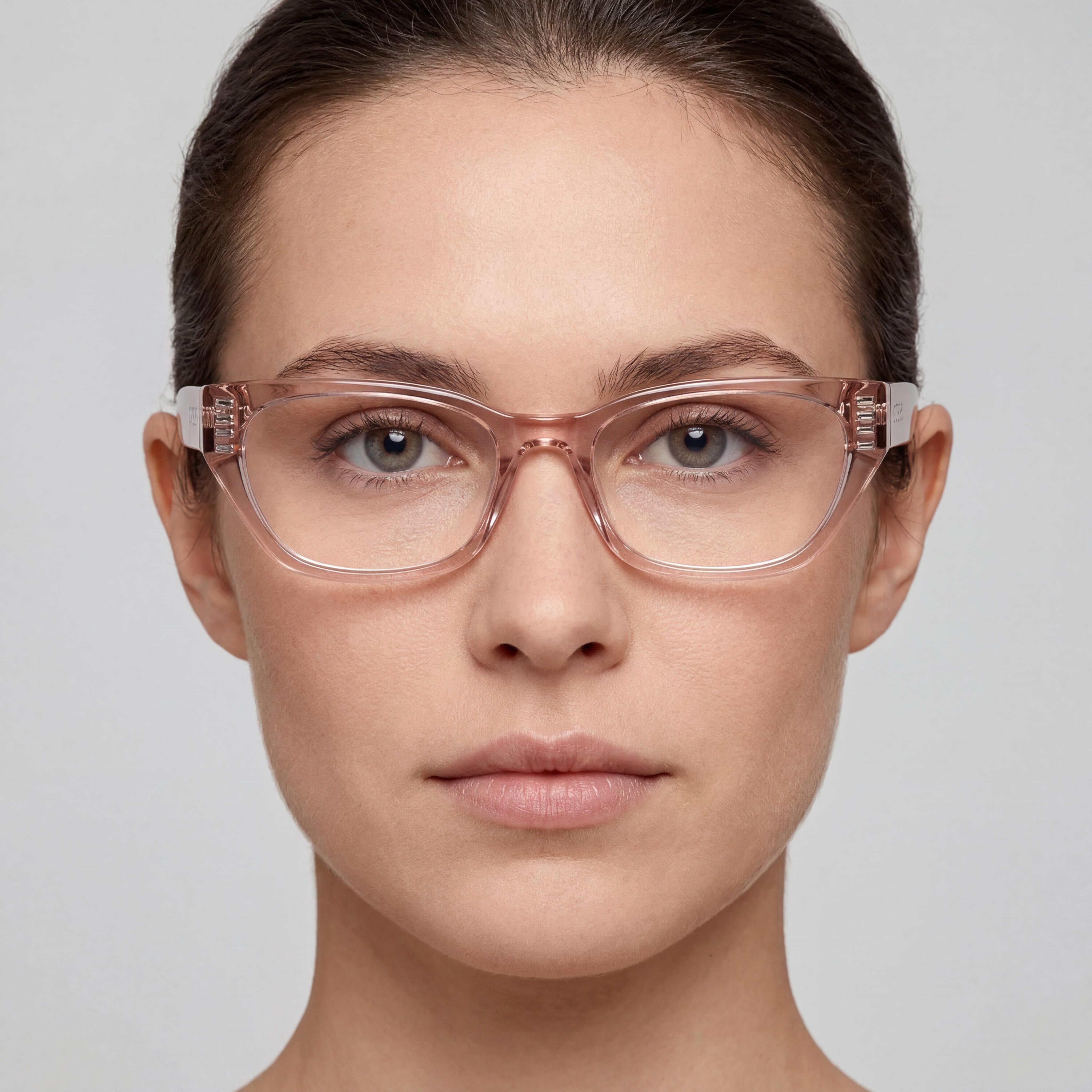 GUESS Gafas de Mujer Modernas con Montura de Plástico Beige 51mm, Photo 5