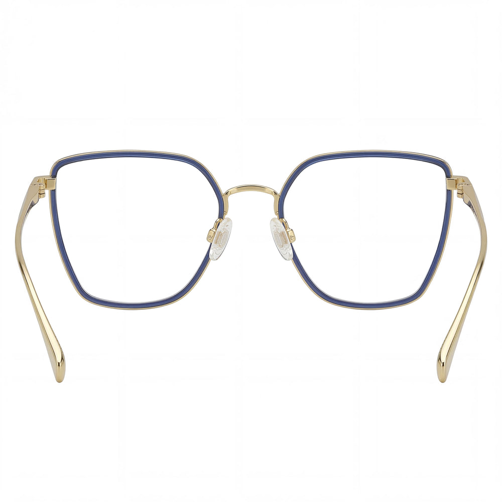 Gafas Rag & Bone Rnb3028 de acero inoxidable azul dorado para mujer, 55 mm