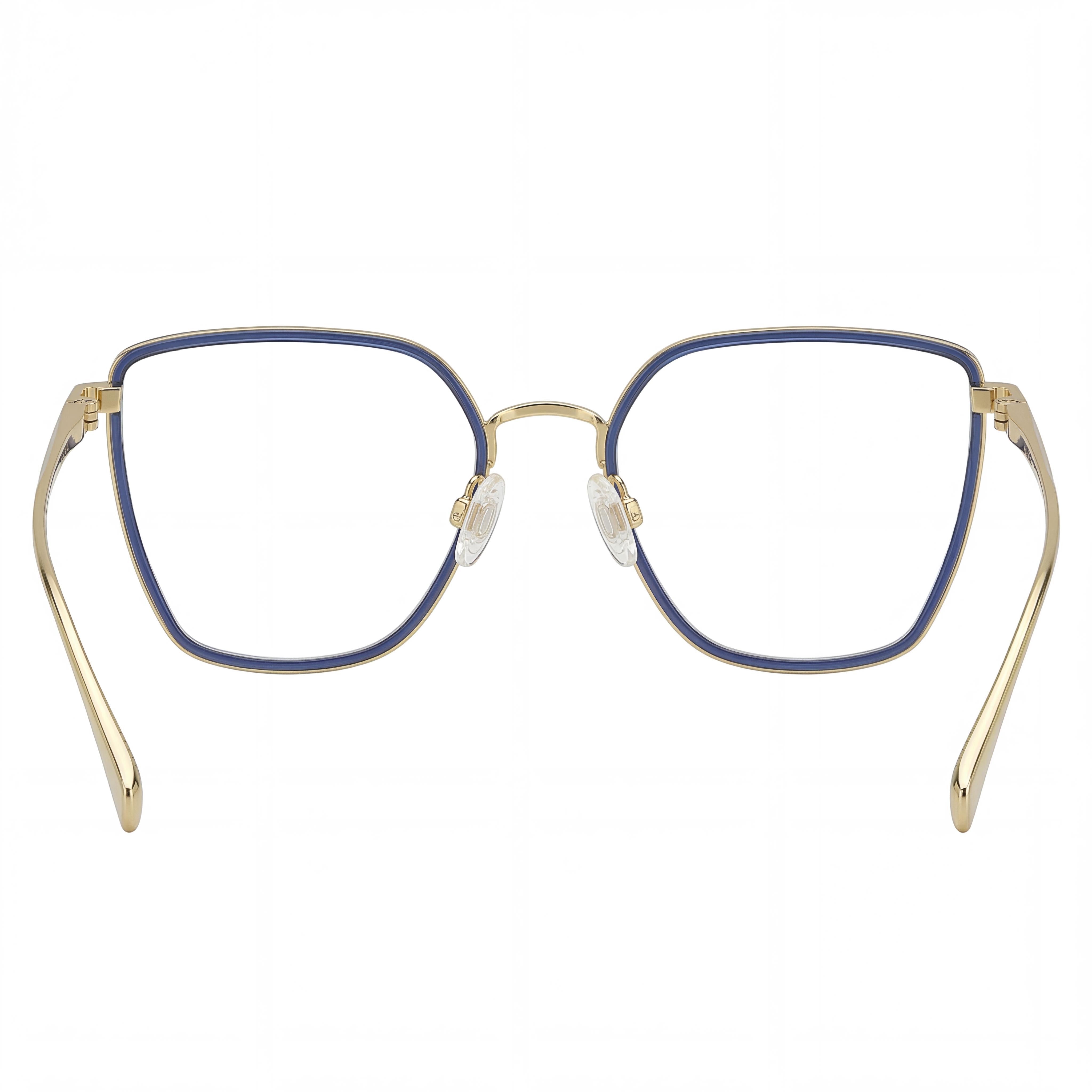 Gafas Rag & Bone Rnb3028 de acero inoxidable azul dorado para mujer, 55 mm, Photo 3