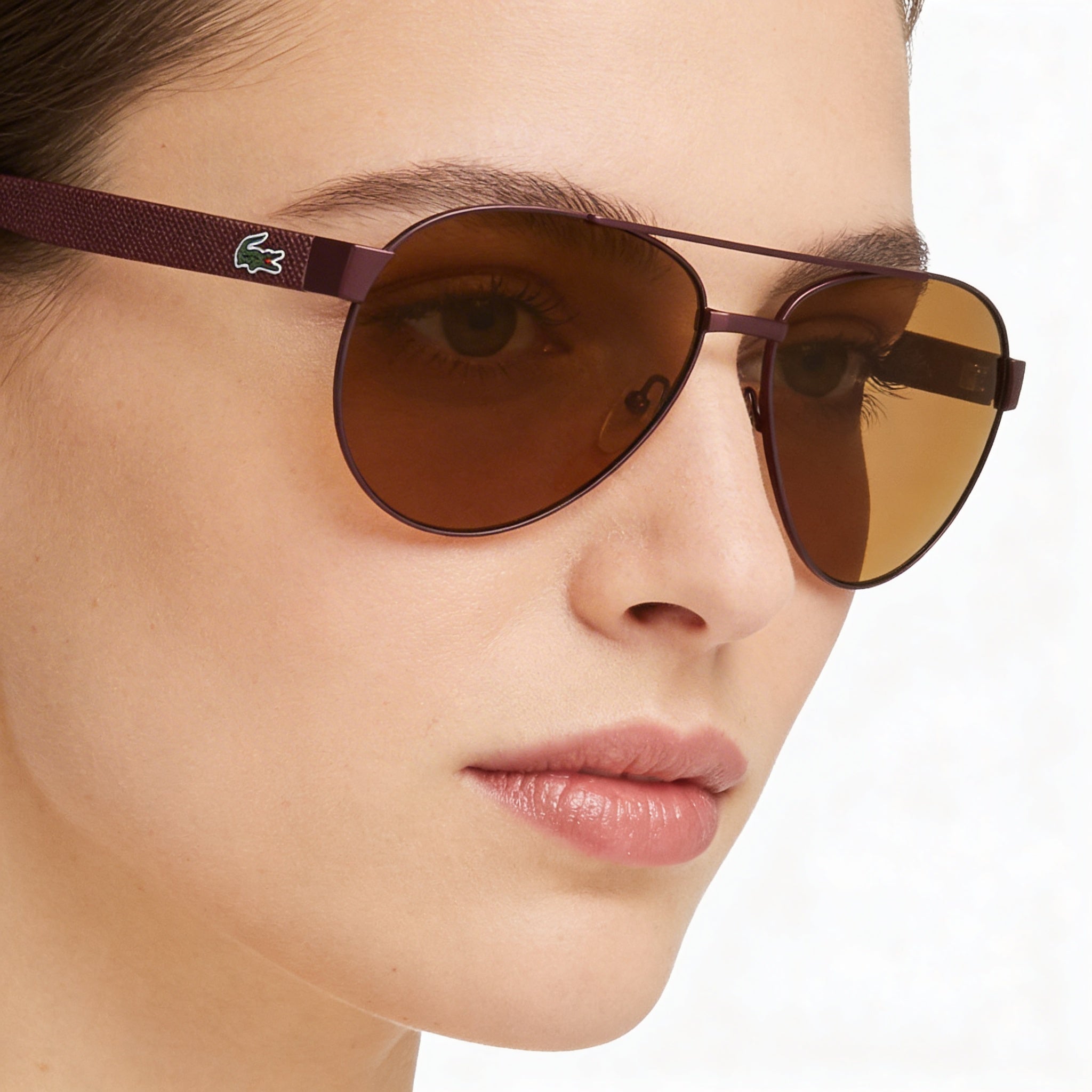 Lacoste L185S 615 60 Women's Metal Light Green UV Protected Sunglasses, Multicolour Lens, 60mm, Photo 5