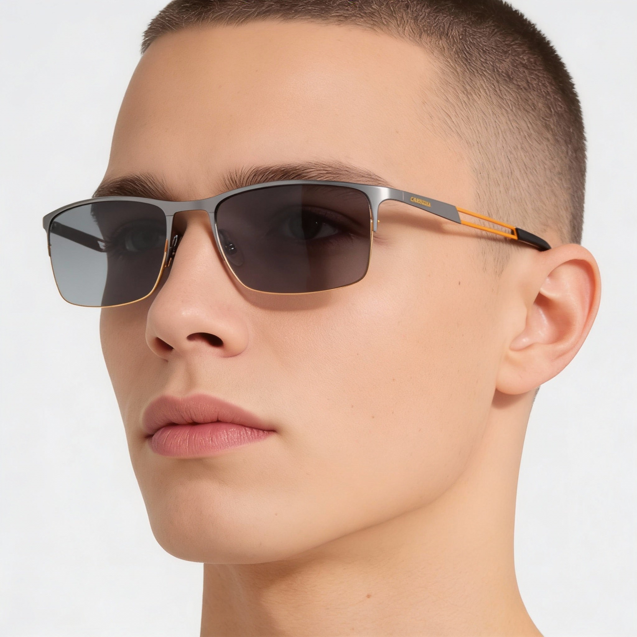 Gafas de sol Carrera 8899 unisex modernas de acero inoxidable color naranja rutenio oscuro de 55 mm, Photo 4