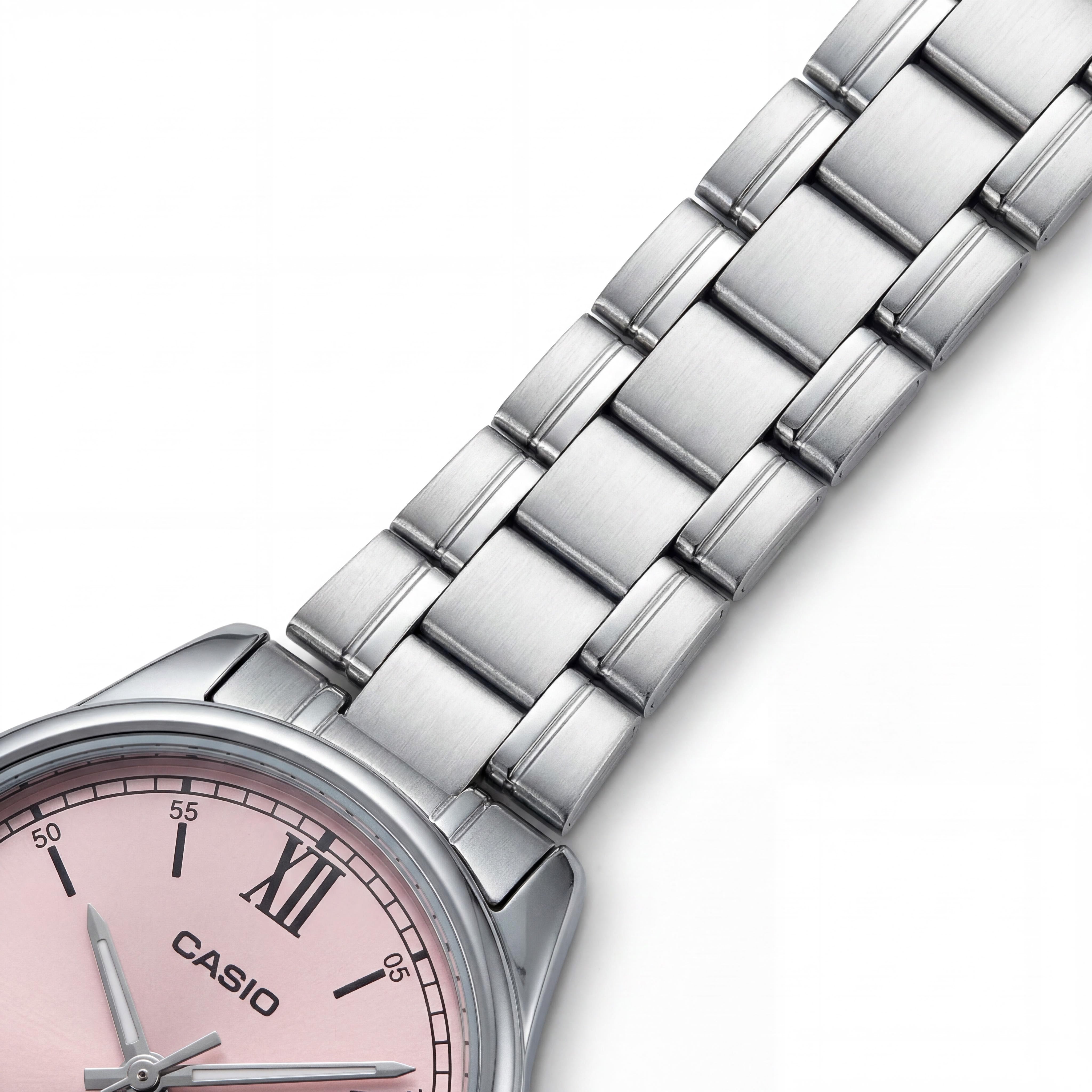 Reloj Analógico de Cuarzo Casio LTP-V005D-4B2 para Mujer, Marco Rosa Plateado, Caja y Correa de Acero Inoxidable, Cristal Mineral, Resistente al Agua, Photo 3