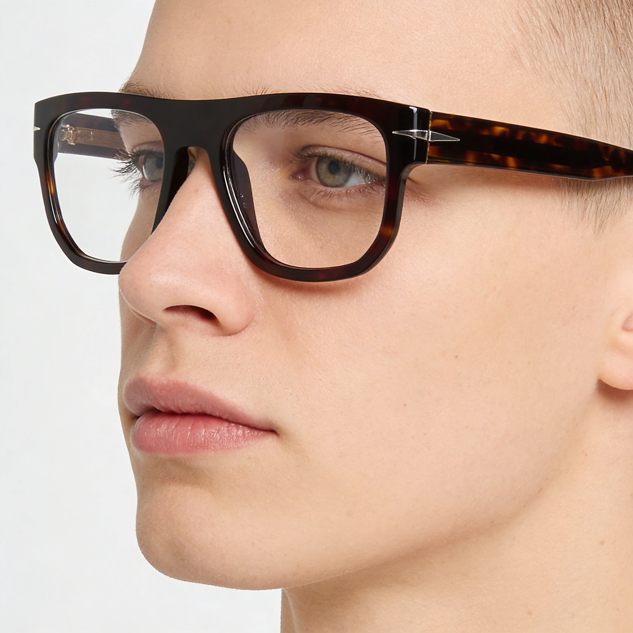 David Beckham Db 7052 Unisex Havana Acetate Optical Frames with 53mm Lens, 20mm Bridge, 145mm Temples, Photo 3