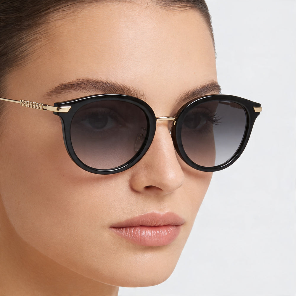 BURBERRY Be 4398d Women's Black Grey Gradient Stainless Steel Frame Grey 100% UV Protection Sunglasses 50mm
