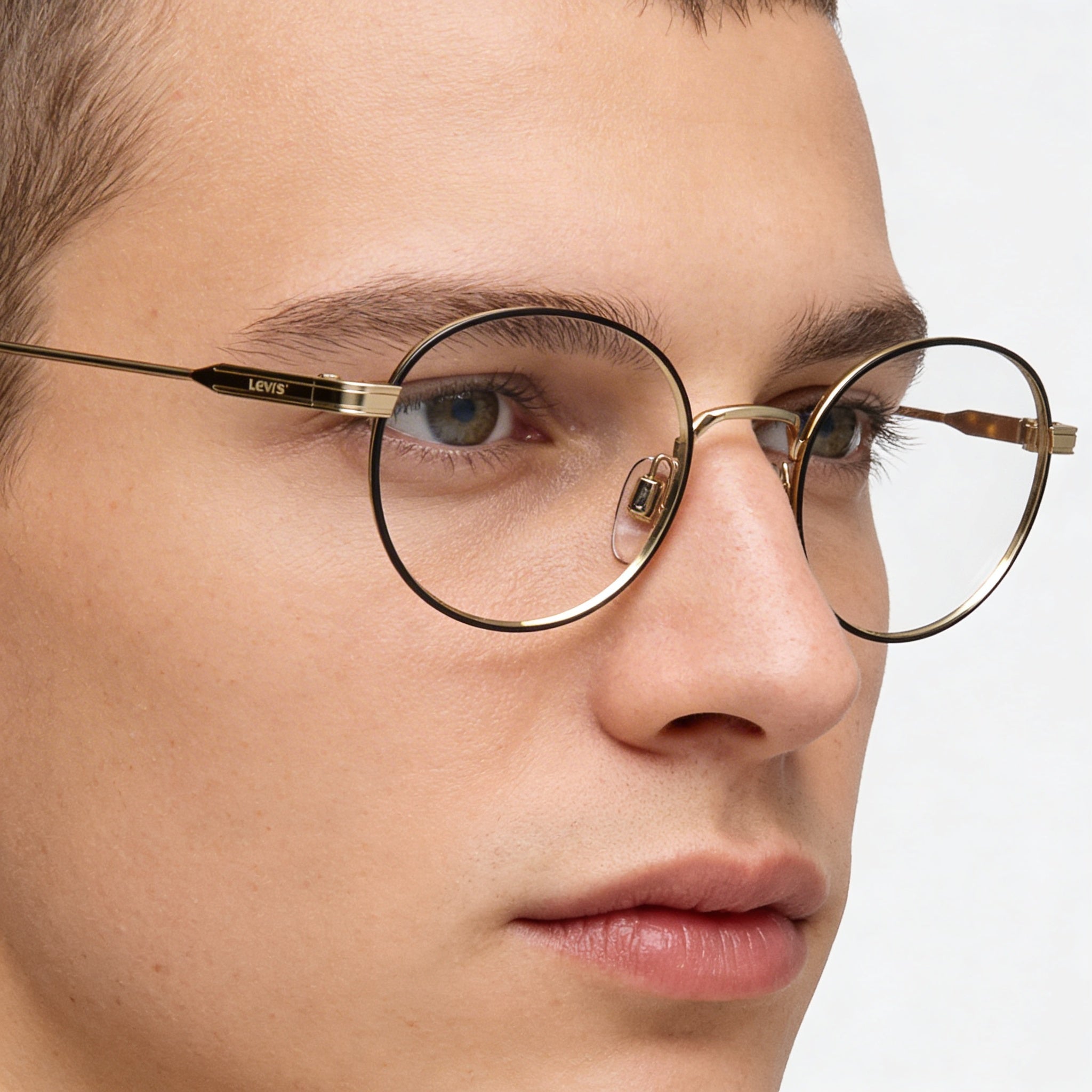 Levi's Lv 1030 Unisex Gold Alloy Steel Prescription Ready Eyeglasses 48mm Lens Width, 20mm Bridge, 145mm Temple, Photo 5