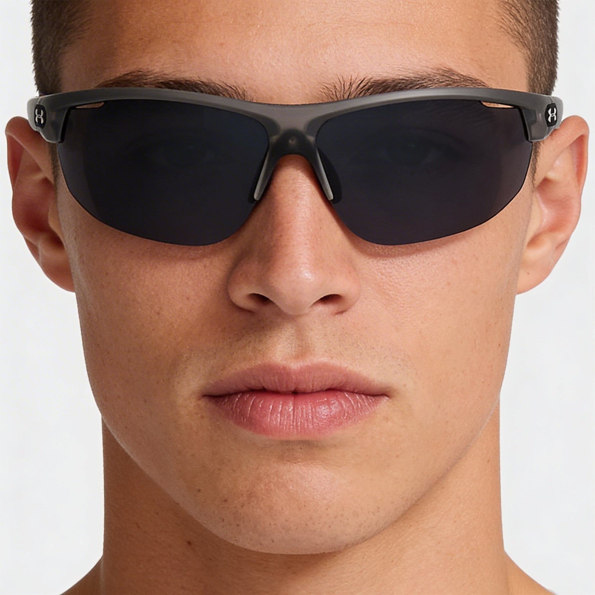 Under Armour Classic Unisex Grey Sunglasses with Polycarbonate Frame and Lens, UV Protection, 71mm Lens Width, Photo 4