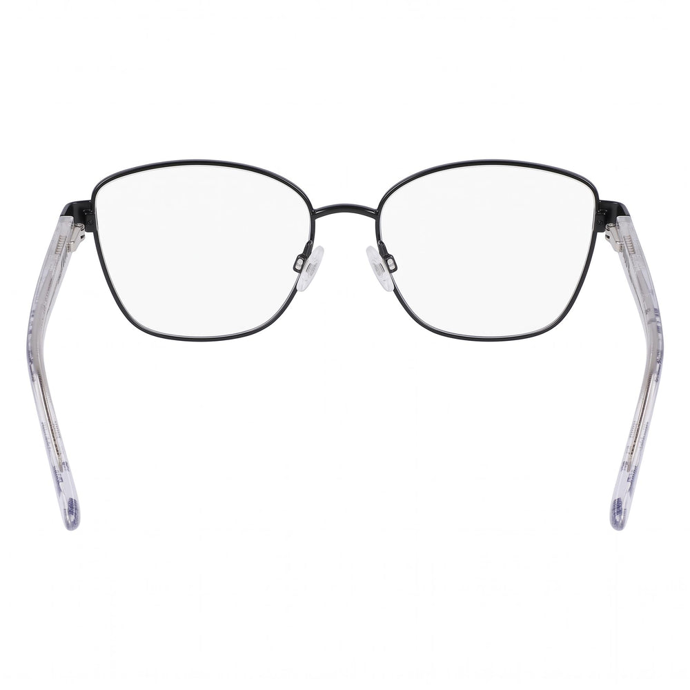 bebe Bb5209 Men's Jet Black Metal Eyeglass Frames with Clear Polycarbonate Demo Lenses 52mm Lens, 16mm Bridge, 135mm Temple