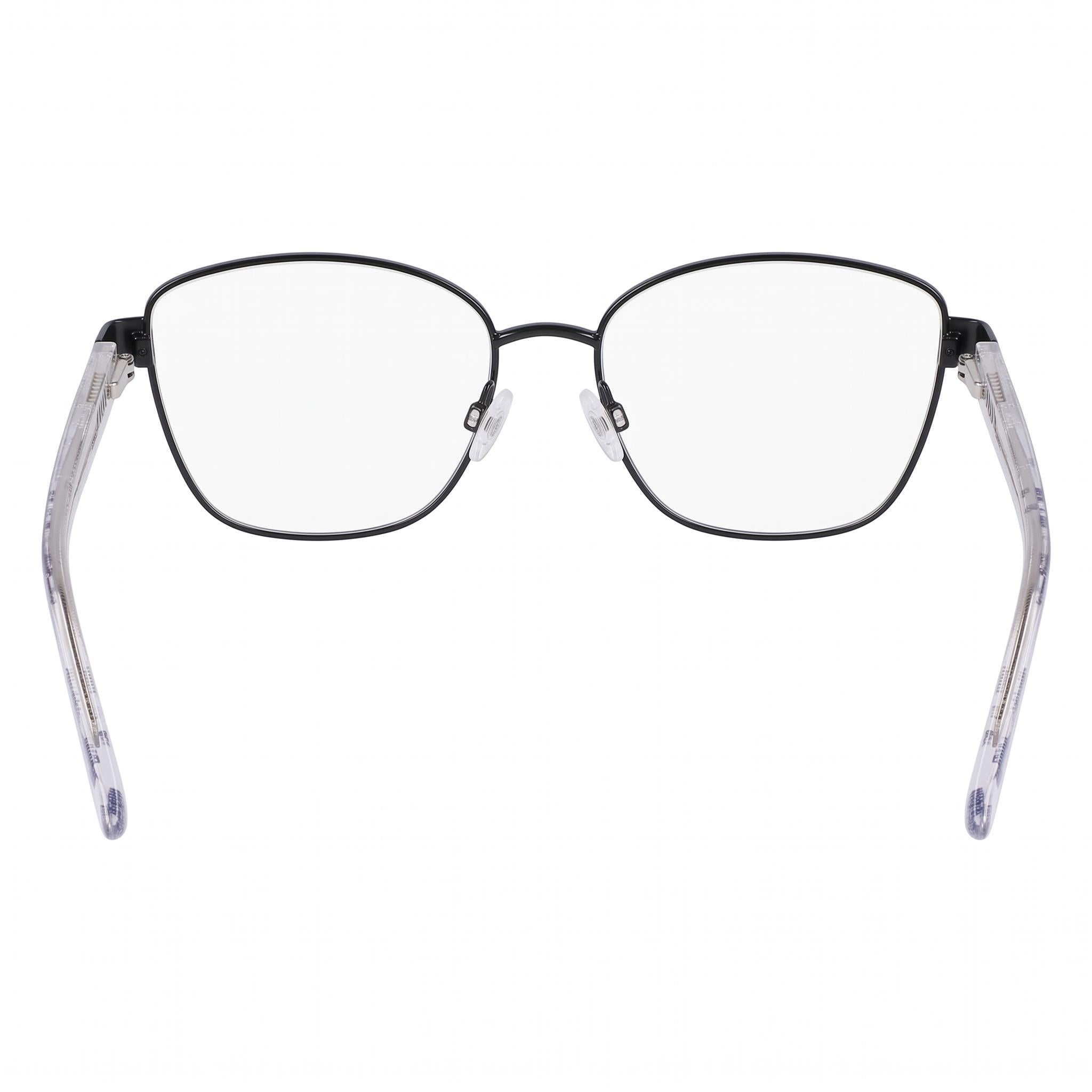 bebe Bb5209 Men's Jet Black Metal Eyeglass Frames with Clear Polycarbonate Demo Lenses 52mm Lens, 16mm Bridge, 135mm Temple, Photo 3
