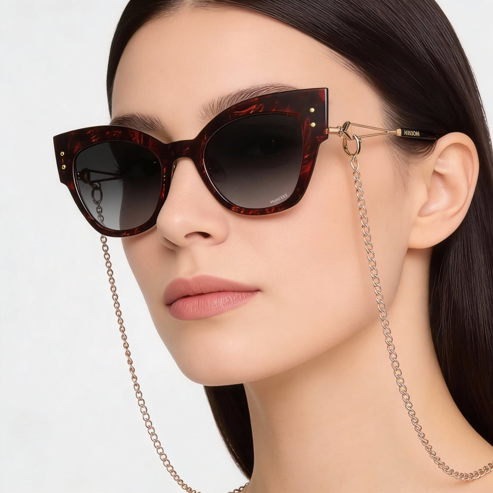 M Missoni Casual Women's Gold Copper Stainless Steel Frame Sunglasses with UV Protection, 53mm Lens