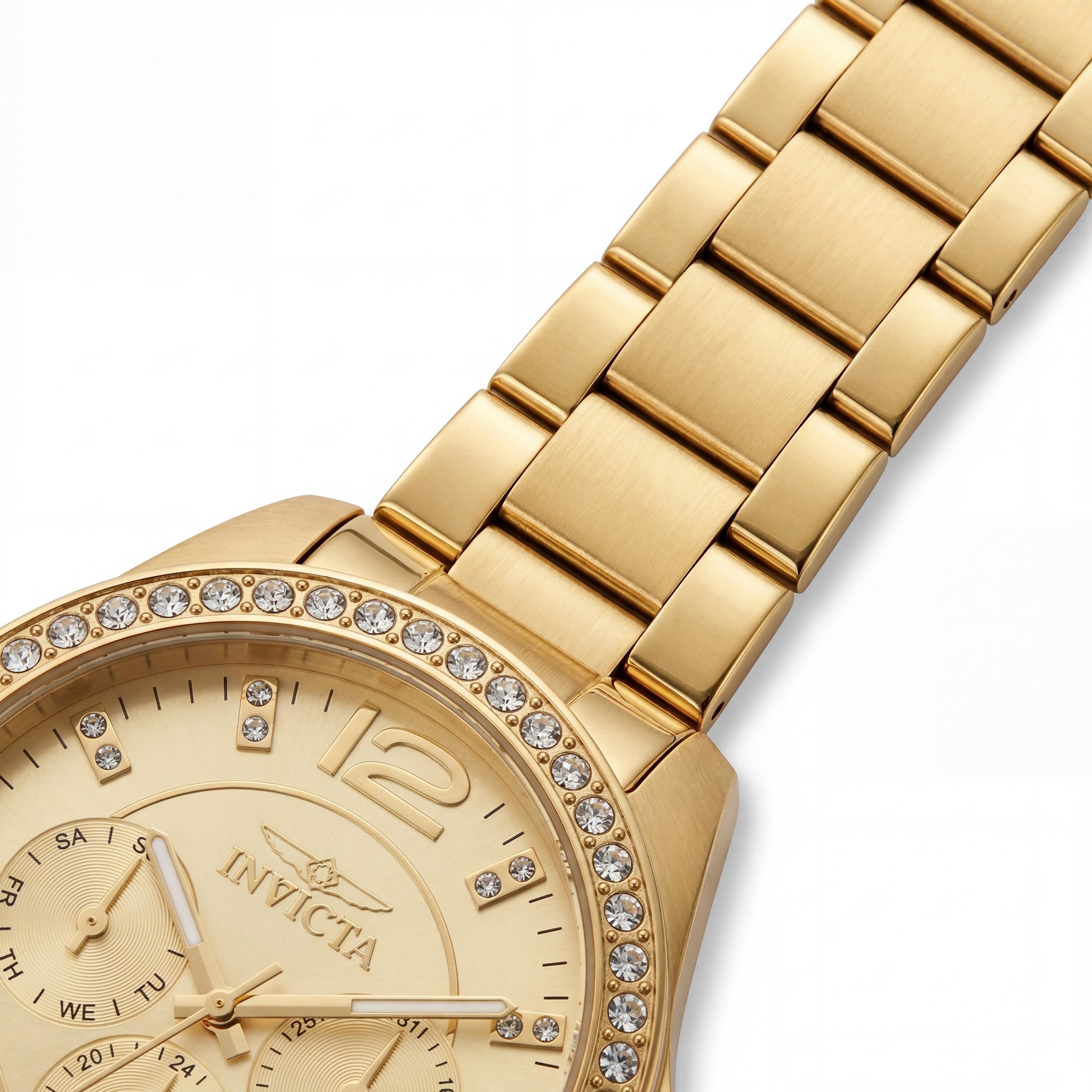 Invicta Angel 50109 Unisex Gold Stainless Steel Chronograph Bracelet 38mm Watch, Photo 3