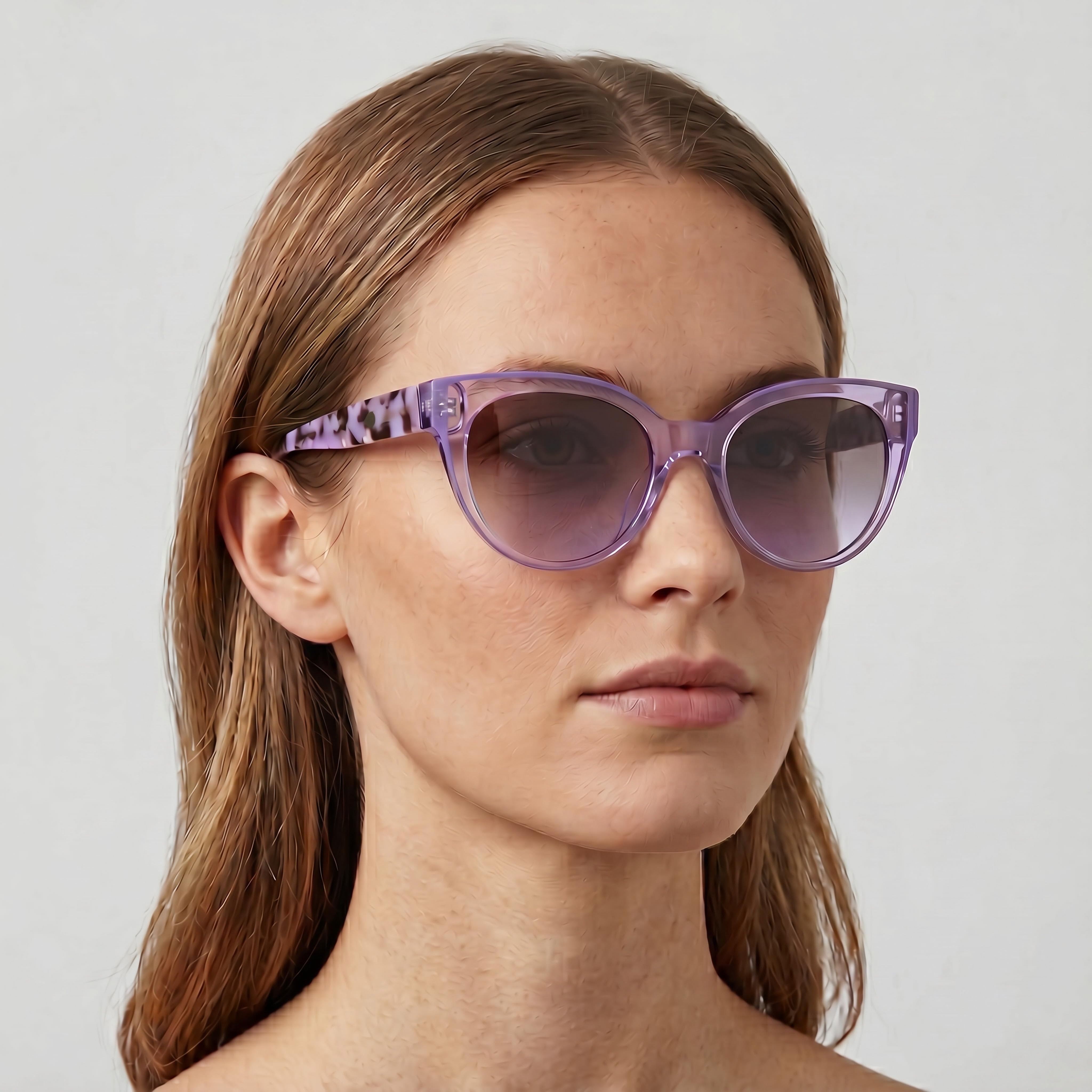 kate spade new york Javana/G/S Women's Violet Acetate Frame Non- Brown Violet Doubleshade Lens Sunglasses 53mm, Photo 5