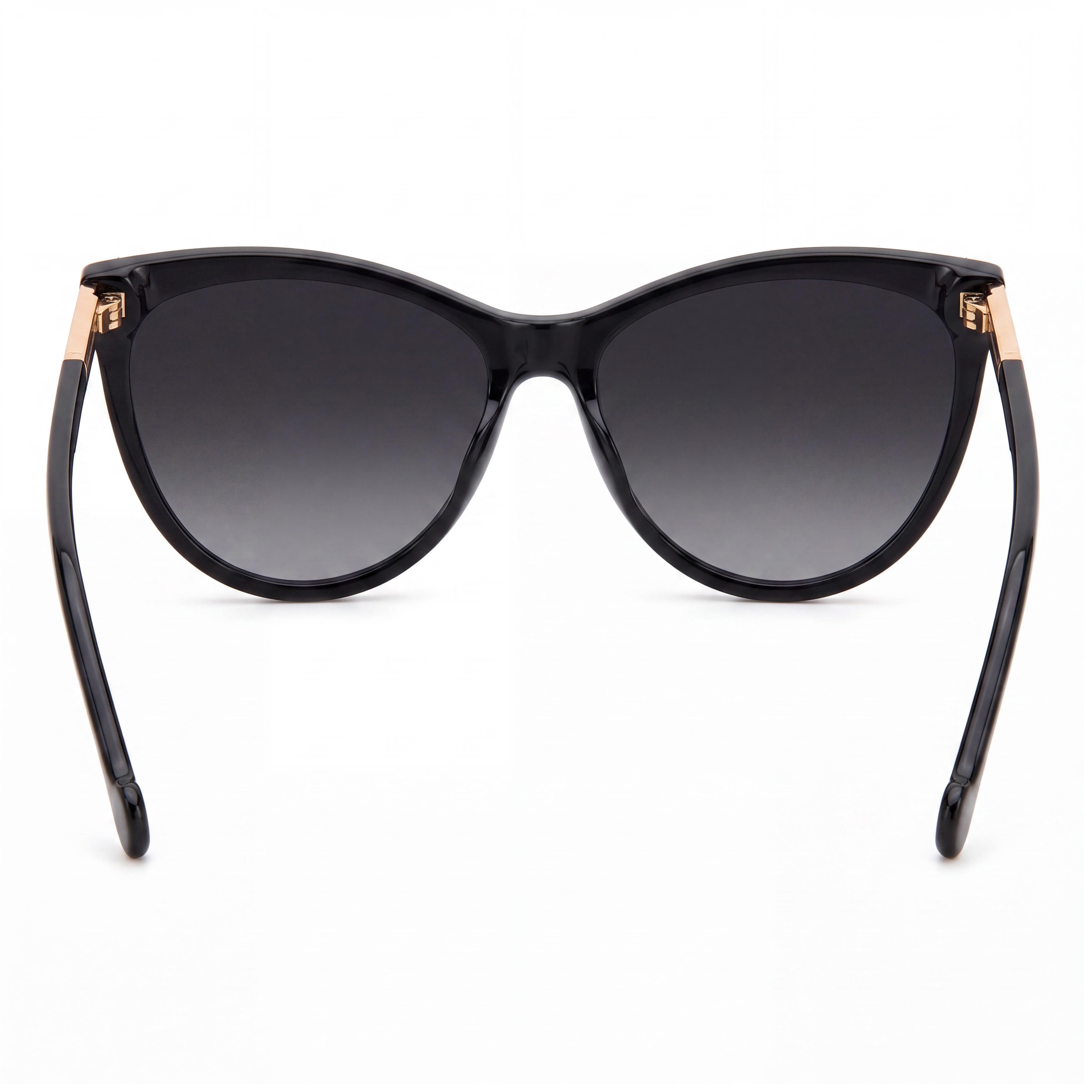 Carolina Herrera Classic Women's Black Nude Plastic UV Protected Sunglasses with Dark Grey Shaded Lenses 57mm, Photo 4
