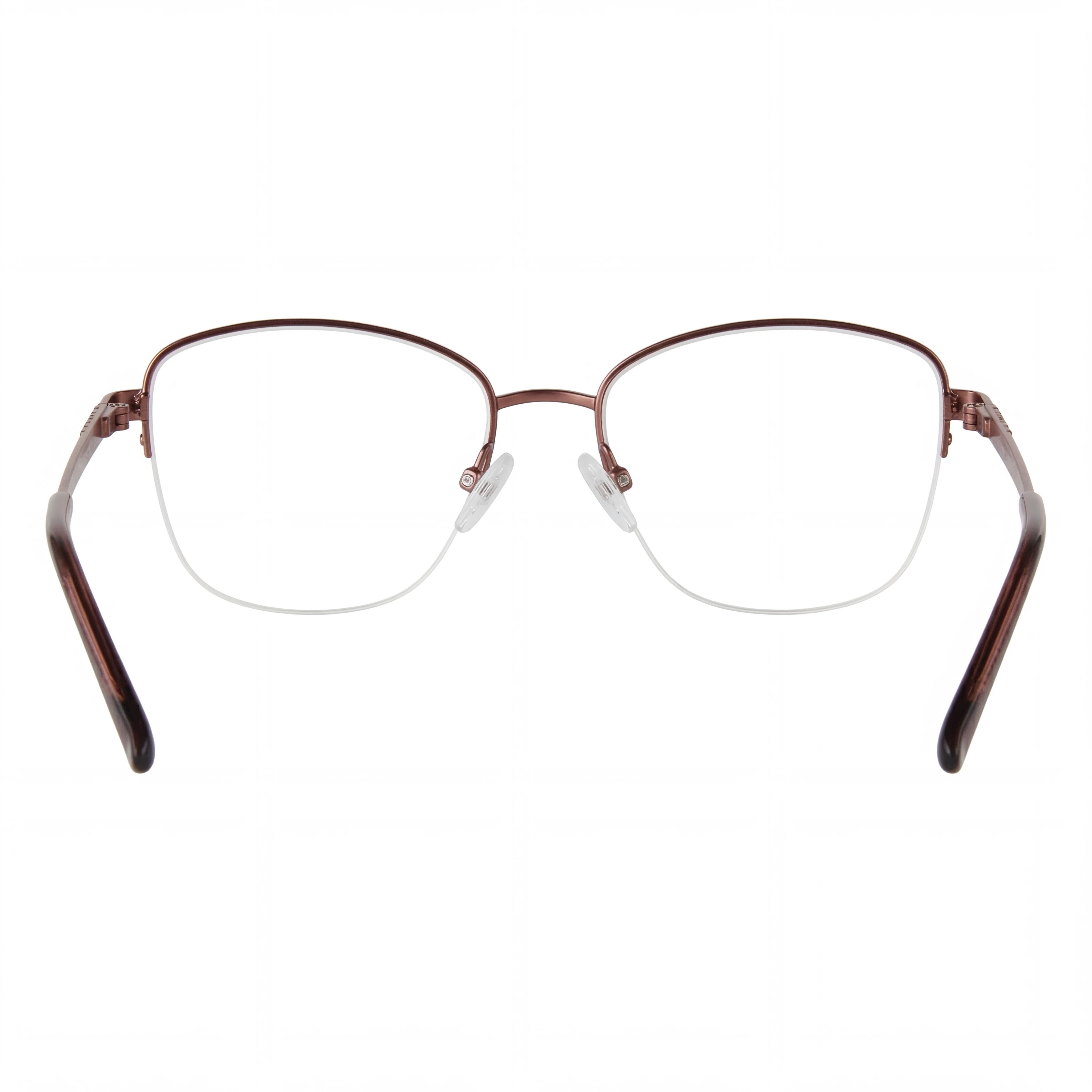 Adensco Ad 252 Men's Burgundy Metal Frame Polarized Clear Polycarbonate Lenses Optical Eyeglasses 53-17-140, Photo 3