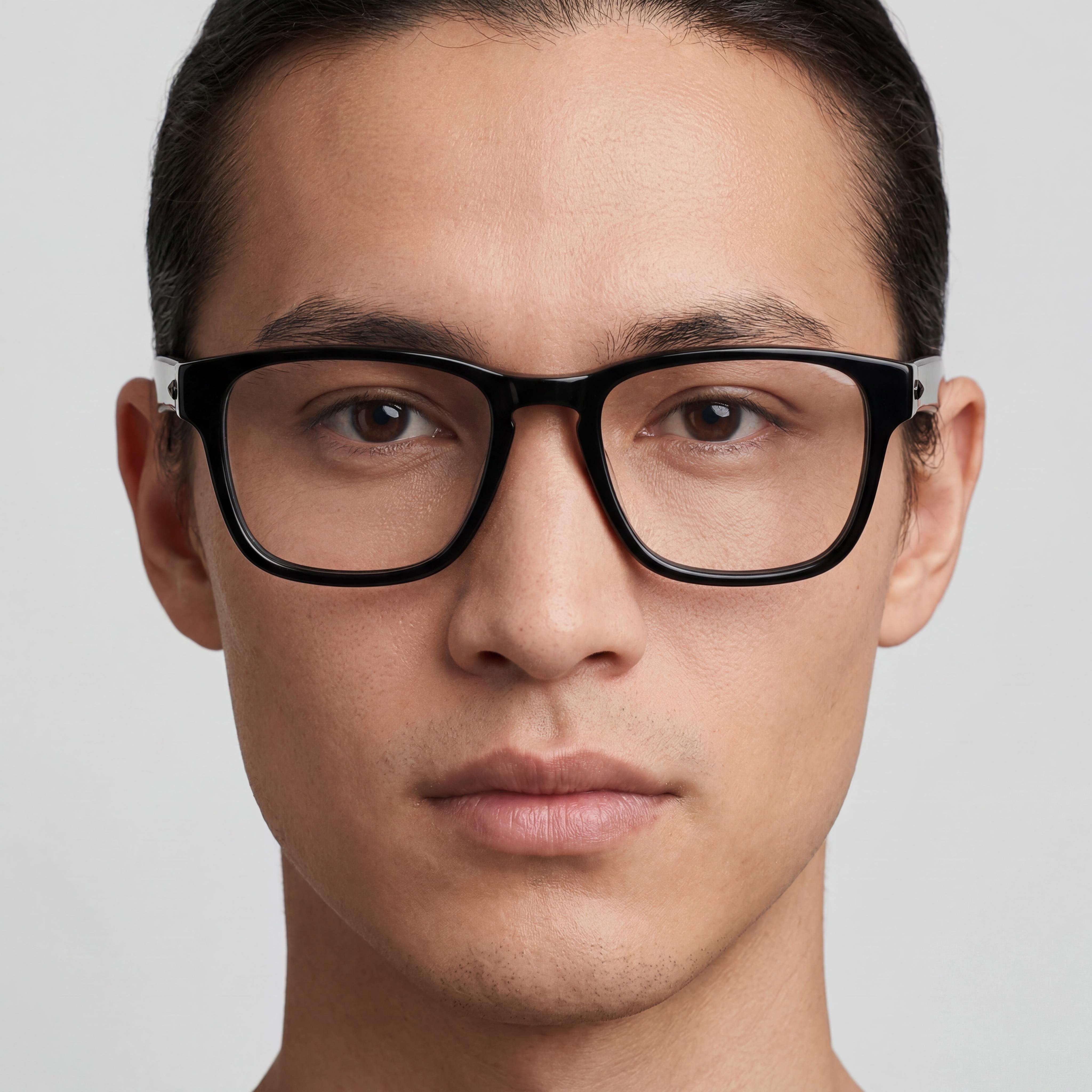 rag & bone Modern RNB7032/G Unisex Acetate Square Light Adaptive Full Rim Black Eyeglasses 54-20-145, Photo 4