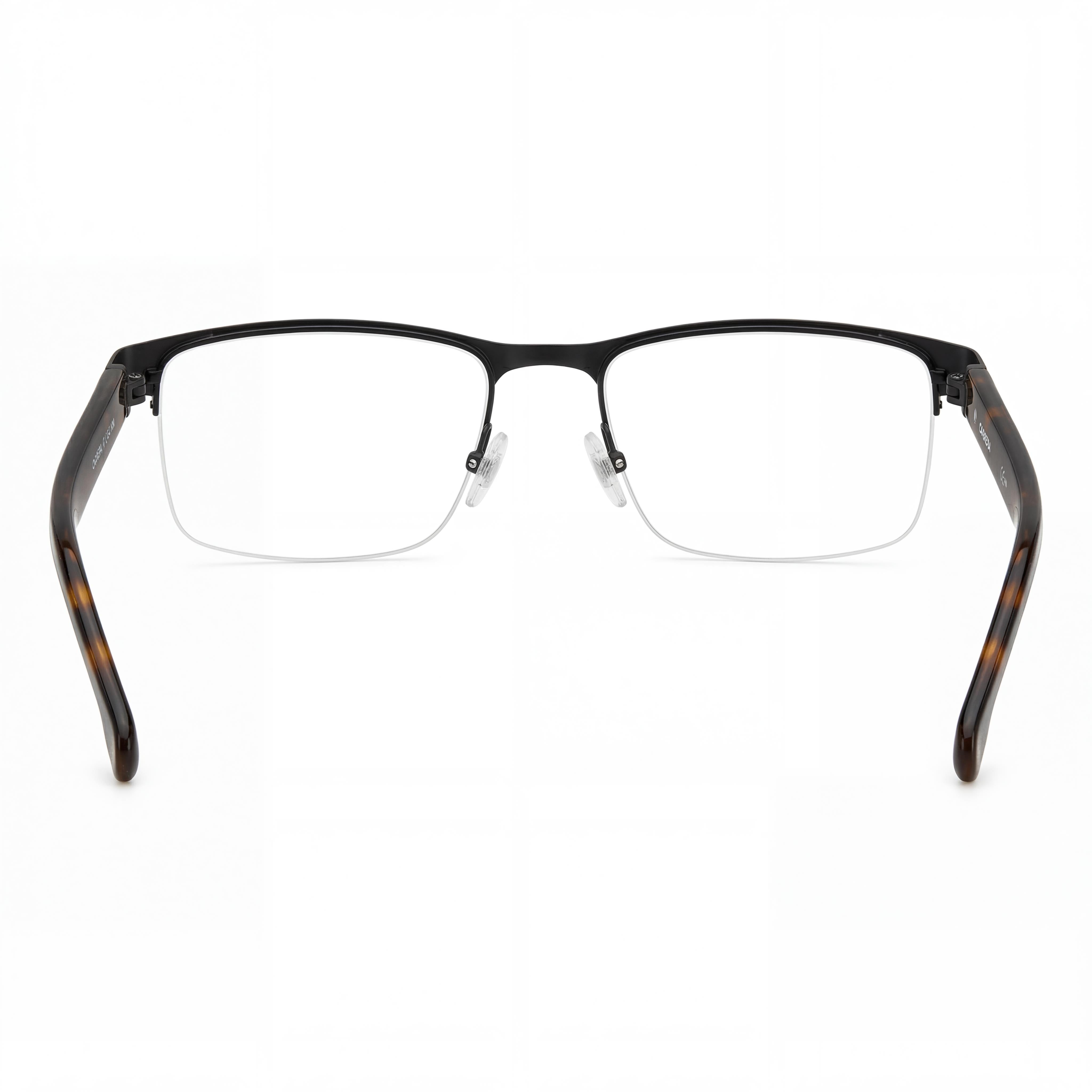 Carrera 8888 Montura de acero de aleación para hombre, color negro, 58 mm, con lentes de demostración transparentes, aptas para lentes recetadas, Photo 3