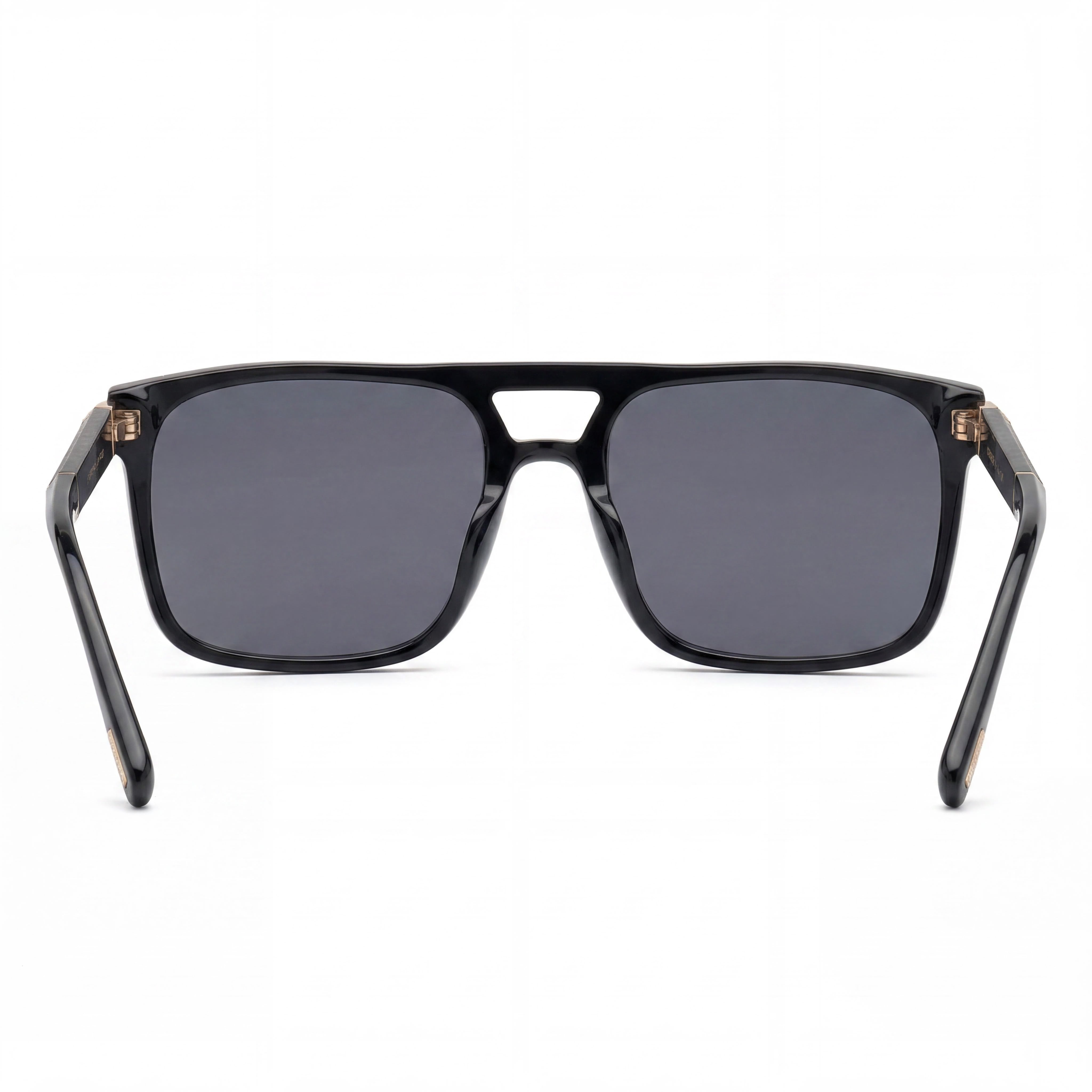 Chopard Sch311 Men's Shiny Black Acetate-Metal Sunglasses with Smoke Lenses, UV Protection, 59mm, Photo 3