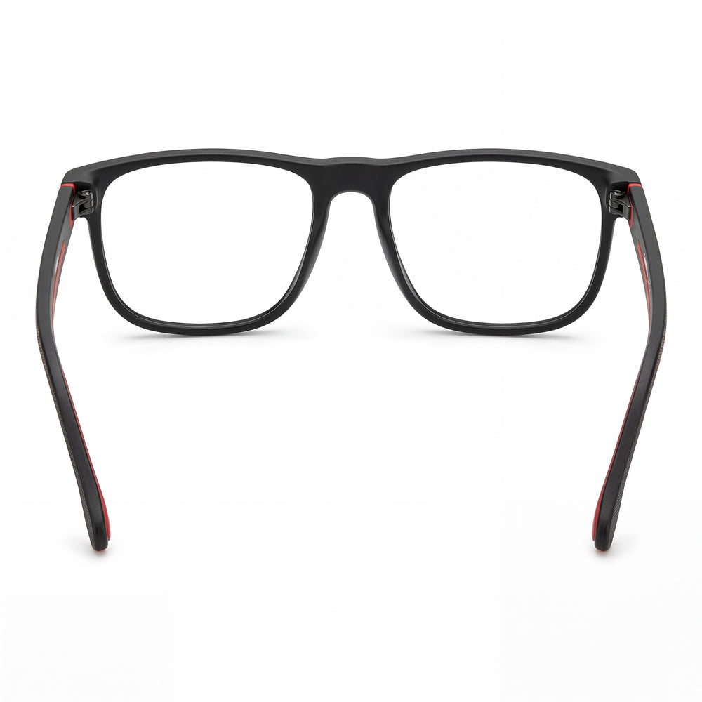Carrera Modern Women's Sunglasses with Propionate Frame in Black Red and Polycarbonate Lenses - 55mm Lens