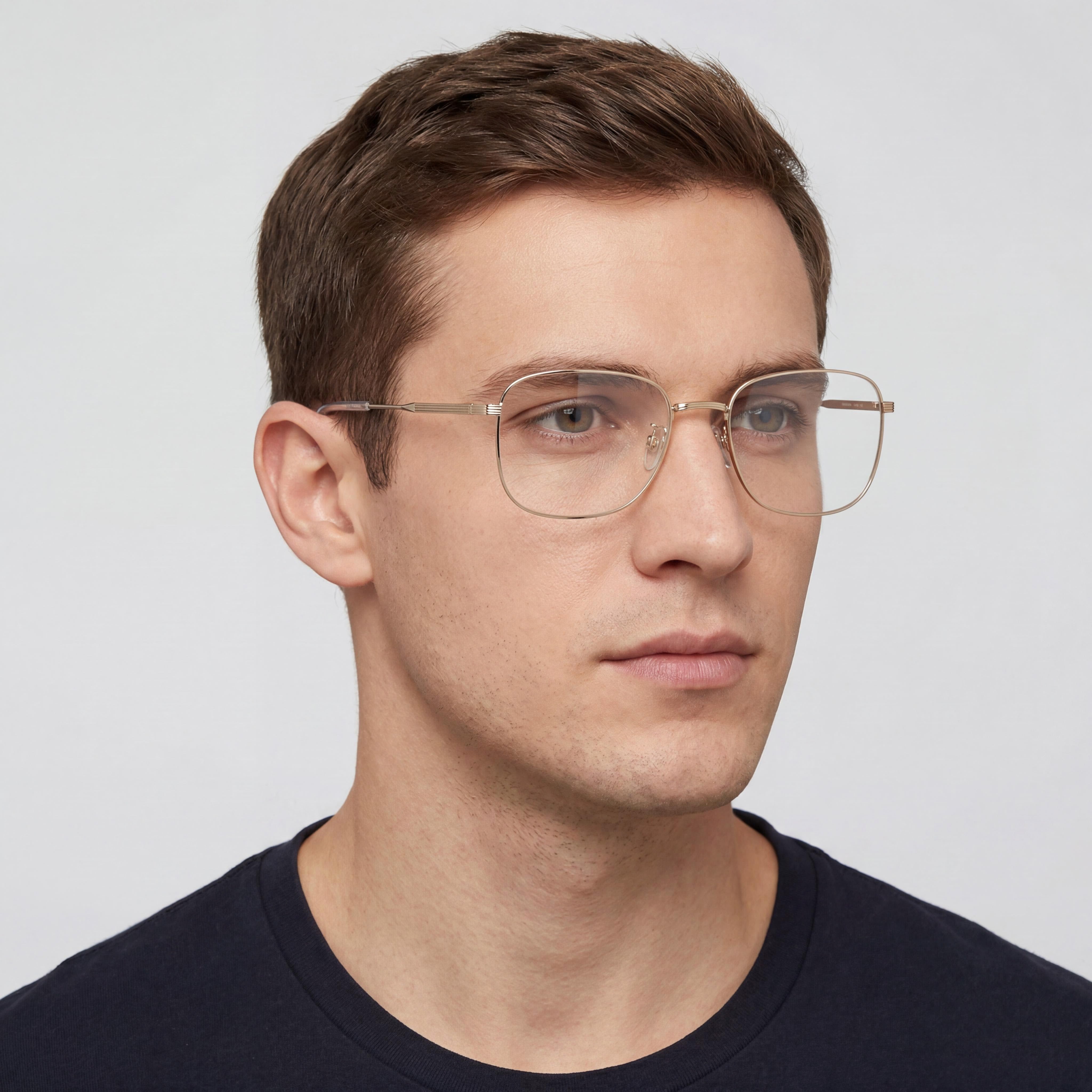 Tommy Hilfiger Modern Th 2061/f Gafas de sol para hombre, montura de acero con aleación de oro, lentes de policarbonato doradas, 57mm, Photo 4
