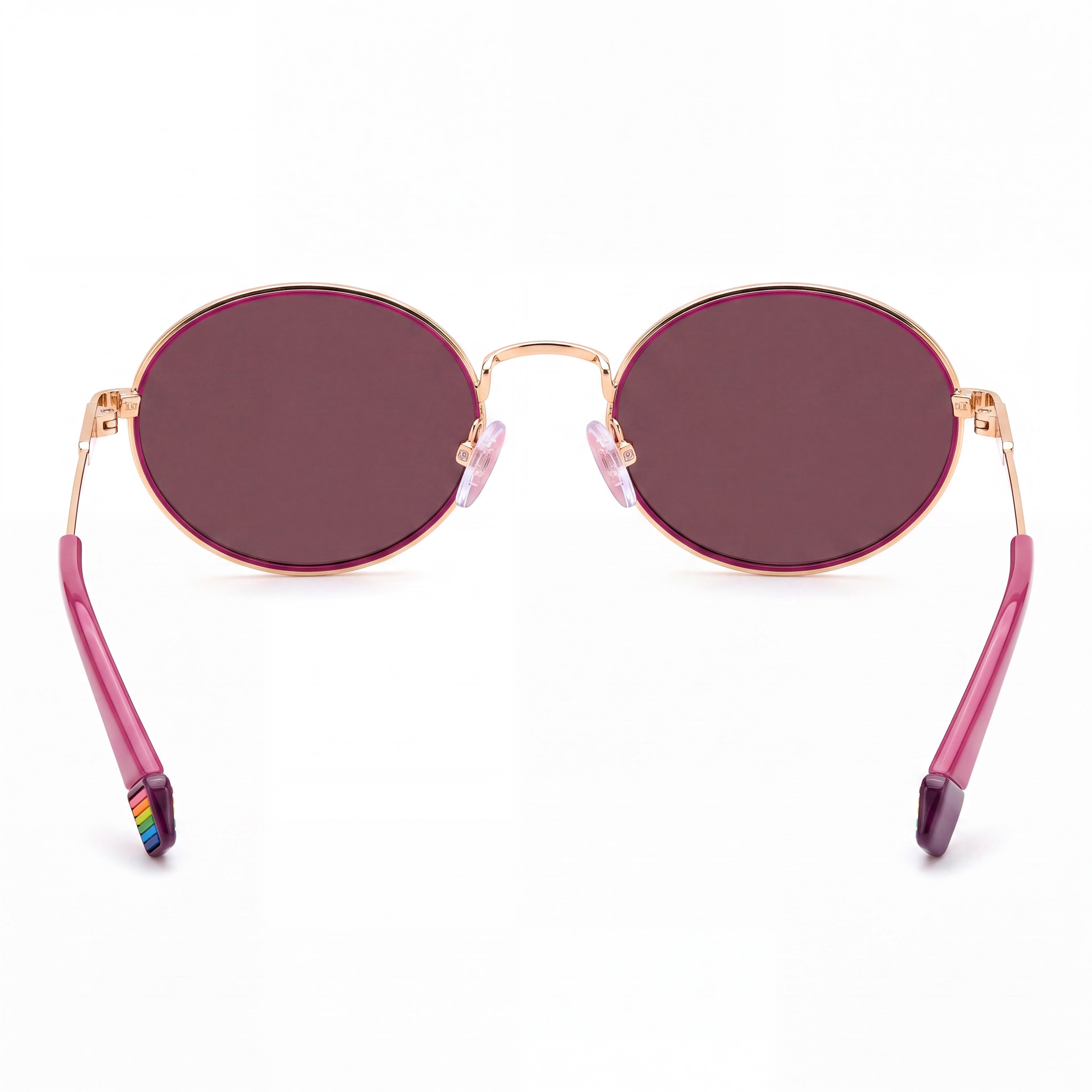Gafas de sol ovaladas Polaroid Pld 6228/S/X de acero inoxidable color lila dorado cobre 100% UV para mujer, 53 mm, Photo 4