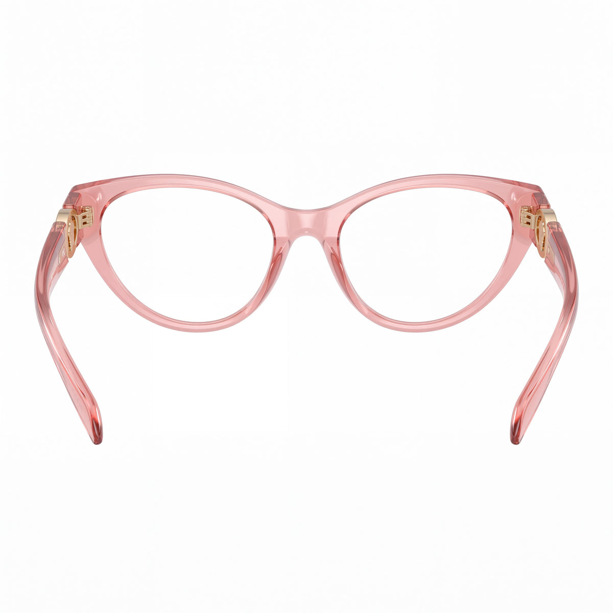 Gafas graduadas Versace VE3372U de ojo de gato para mujer, con montura completa de plástico rosa transparente y lentes de 54 mm, Photo 3