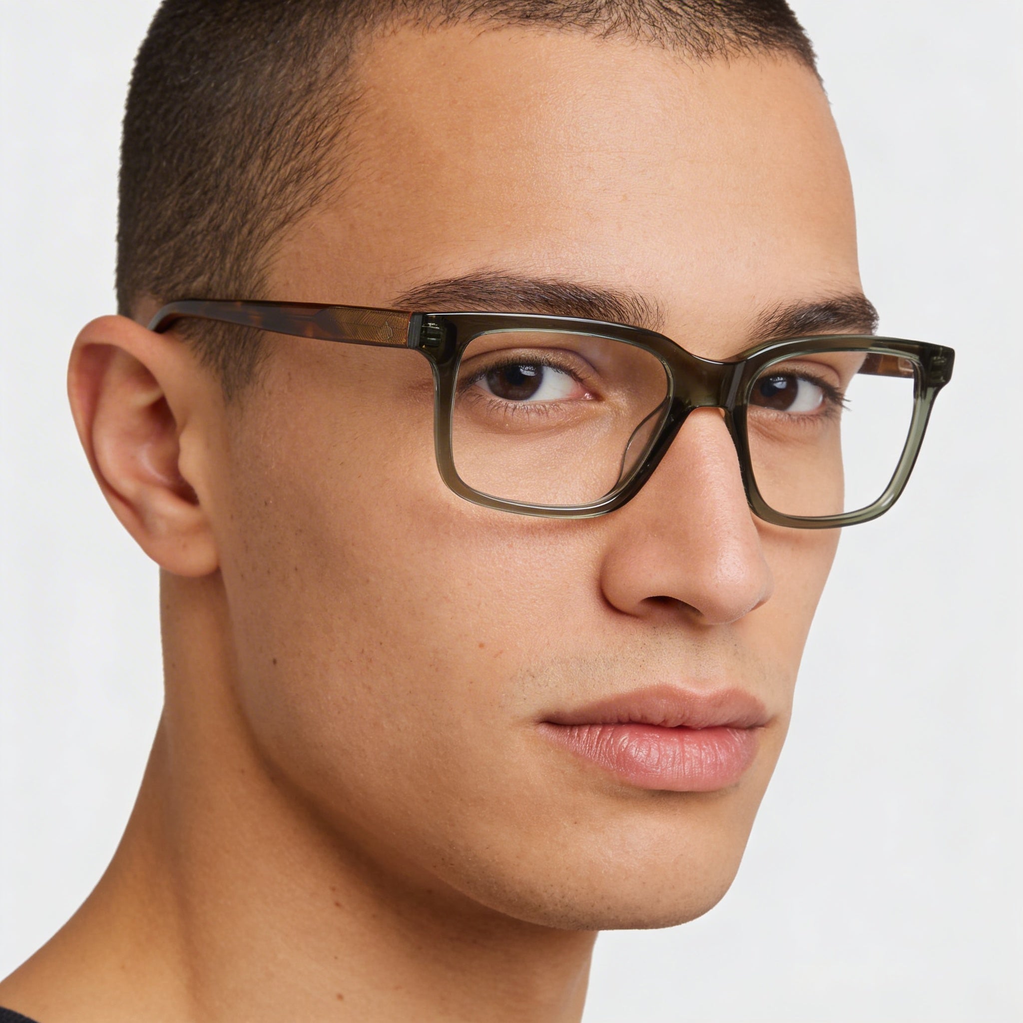 Monturas ópticas Rag & Bone Casual para hombre RNB7053/G de acetato verde con lentes transparentes 53-19-145, Photo 4