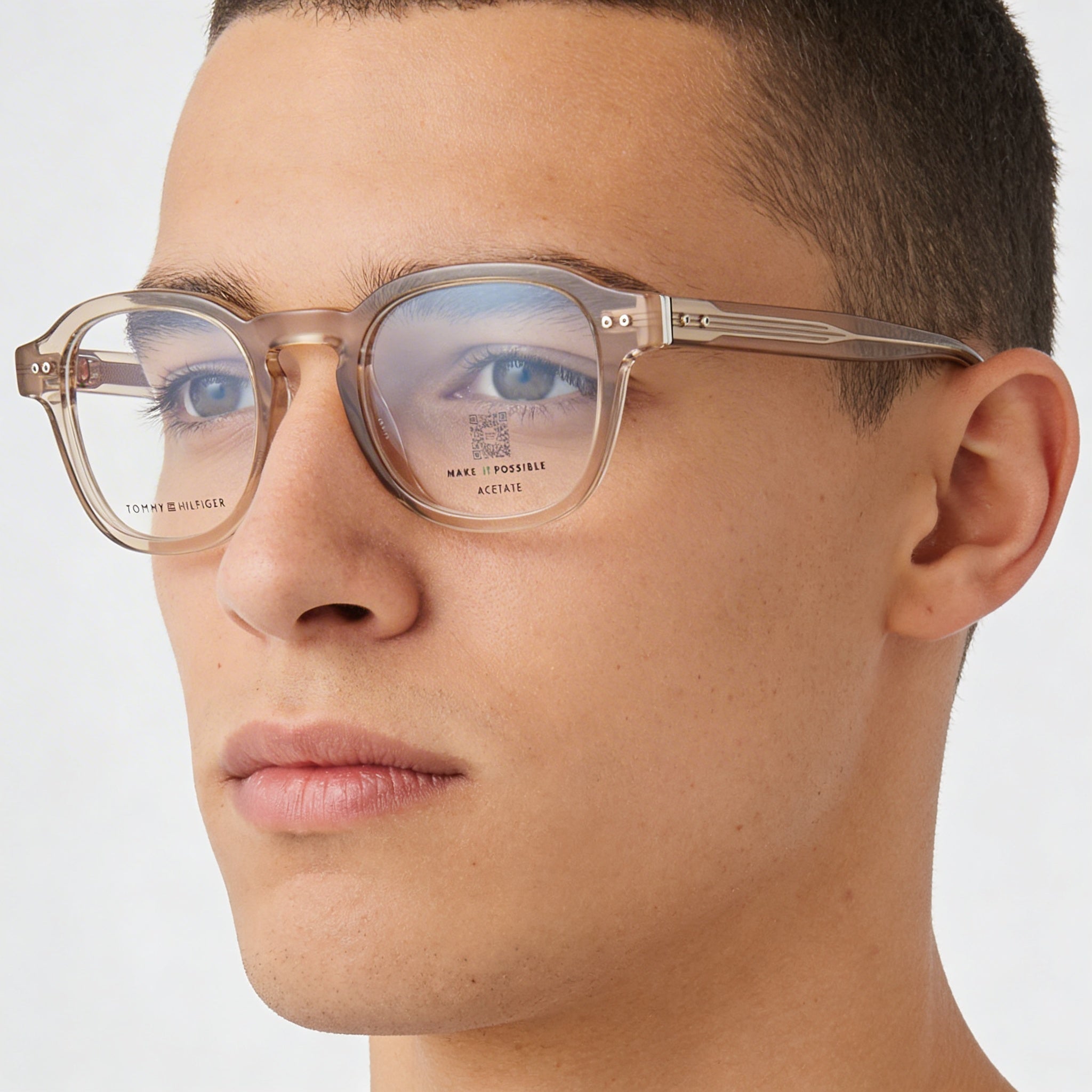 Tommy Hilfiger Modern Men's ECO ACETATE Beige Sunglasses 48mm, Photo 3