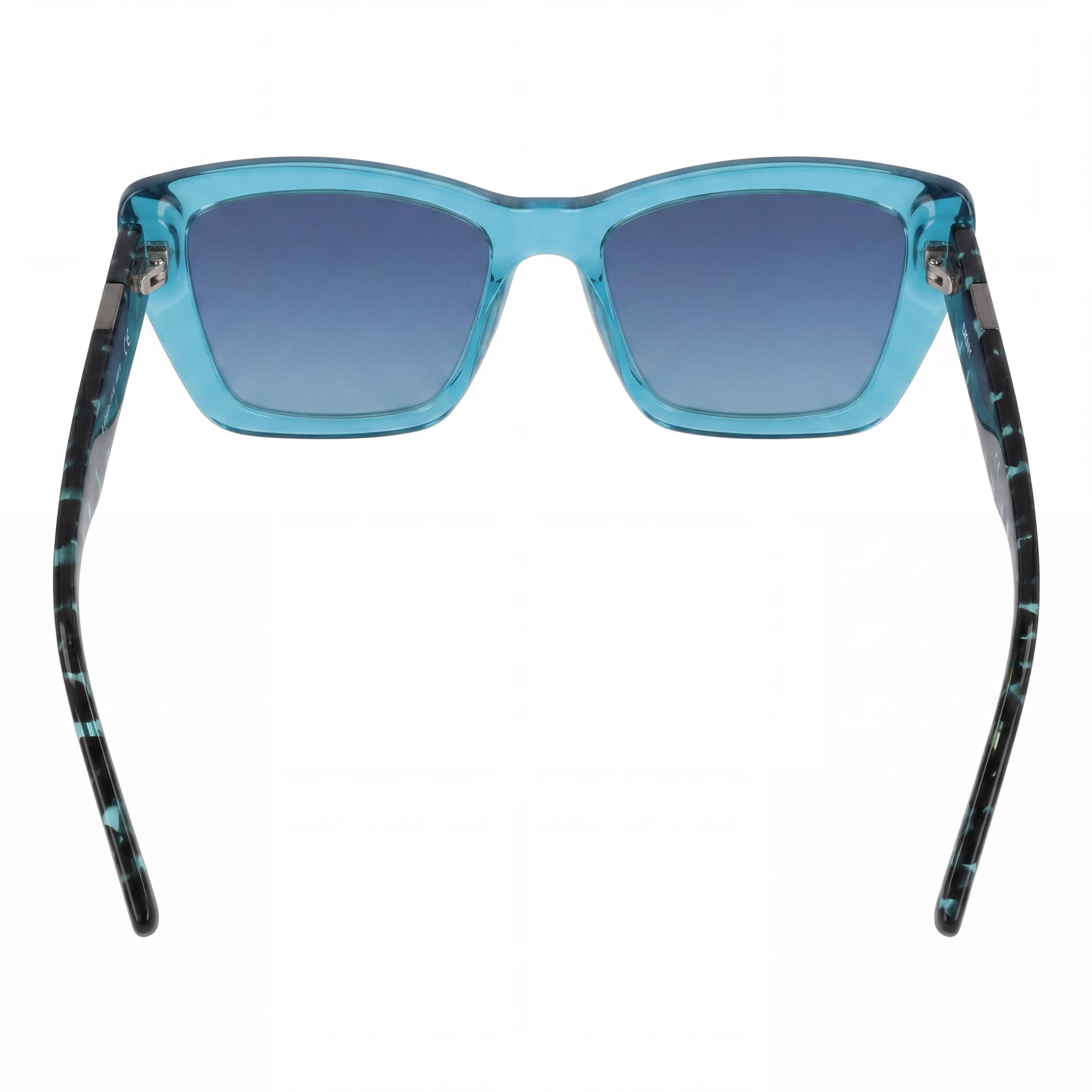DKNY Modern Men’s Crystal Turquoise Plastic Frame Double Gradient Blue+Green Polycarbonate UV Protection Sunglasses 54-17-140, Photo 3