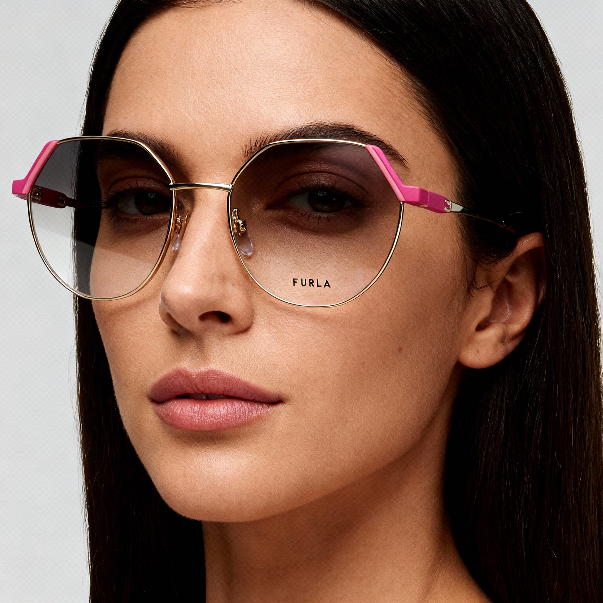 Furla Women's Classic Style Metal Optical Eyeglasses Frame, Shiny Light Gold, 52-18-135, Photo 4