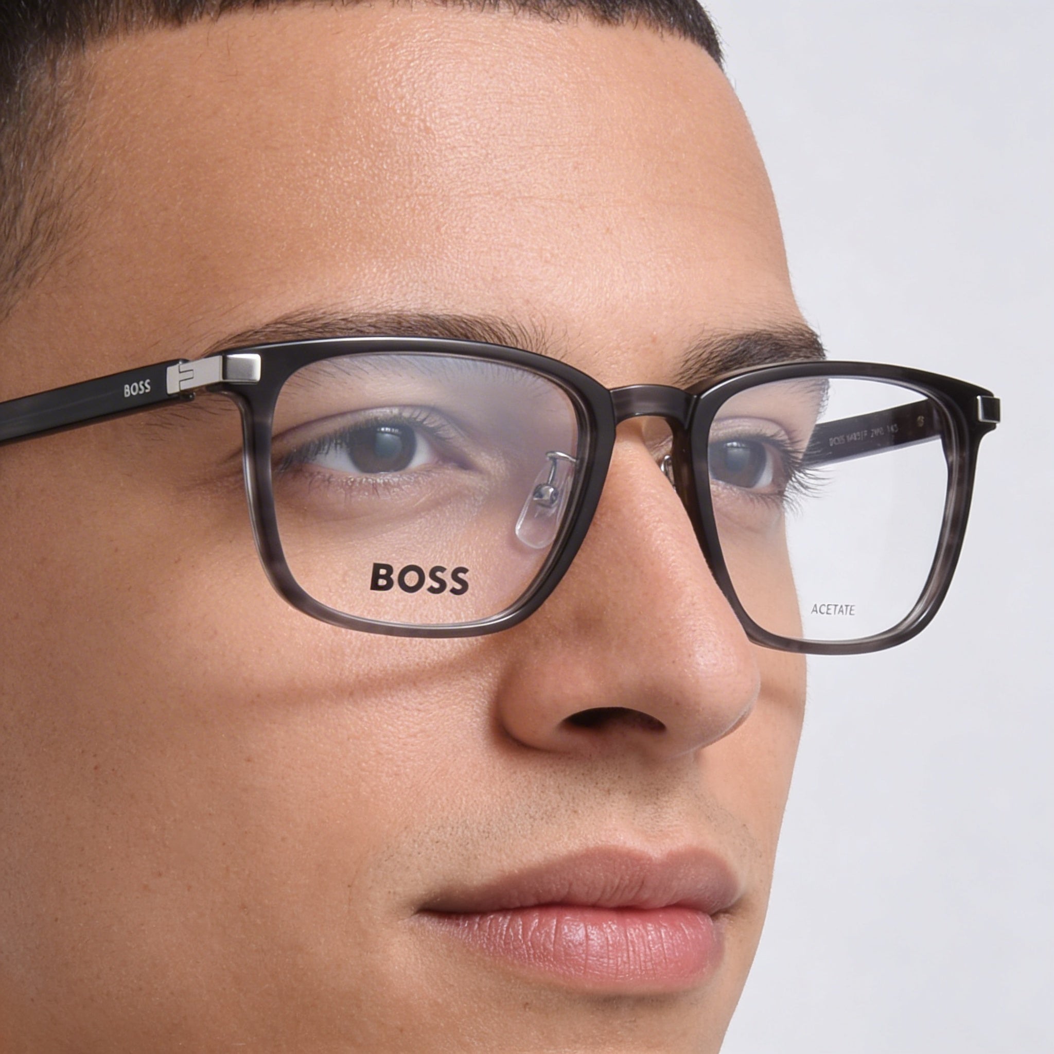 BOSS Boss 1408/F Unisex Eyeglasses Frame with Multicolored Acetate Construction, 54mm Lens Width, Photo 4