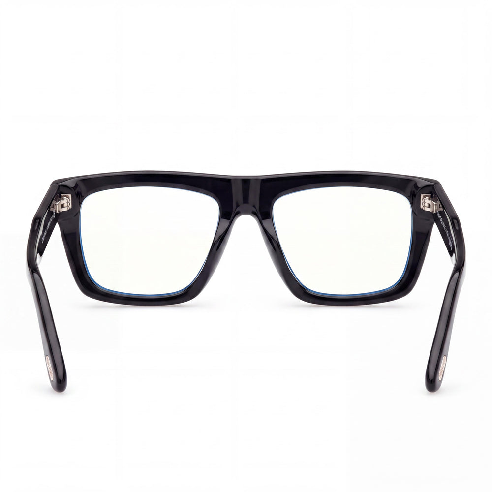 Marcolin Classic Unisex Shiny Black Blue Filter Plastic Frame Non-Polarized Black Lens Sunglasses 54mm
