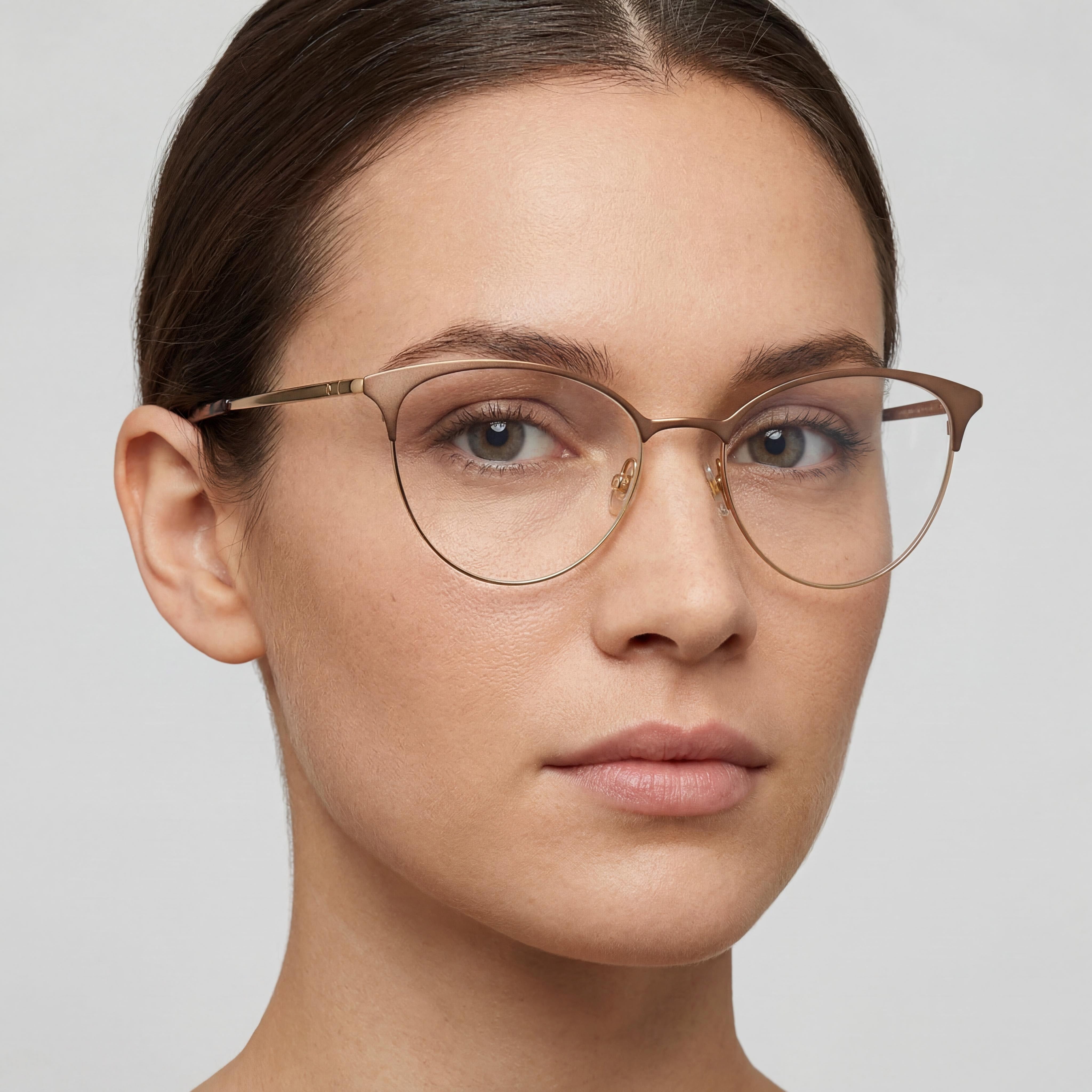kate spade new york Izabel/G Women's Cat Eye Matte Brown Gold Stainless Steel Optical Eyeglasses 53mm, Photo 4