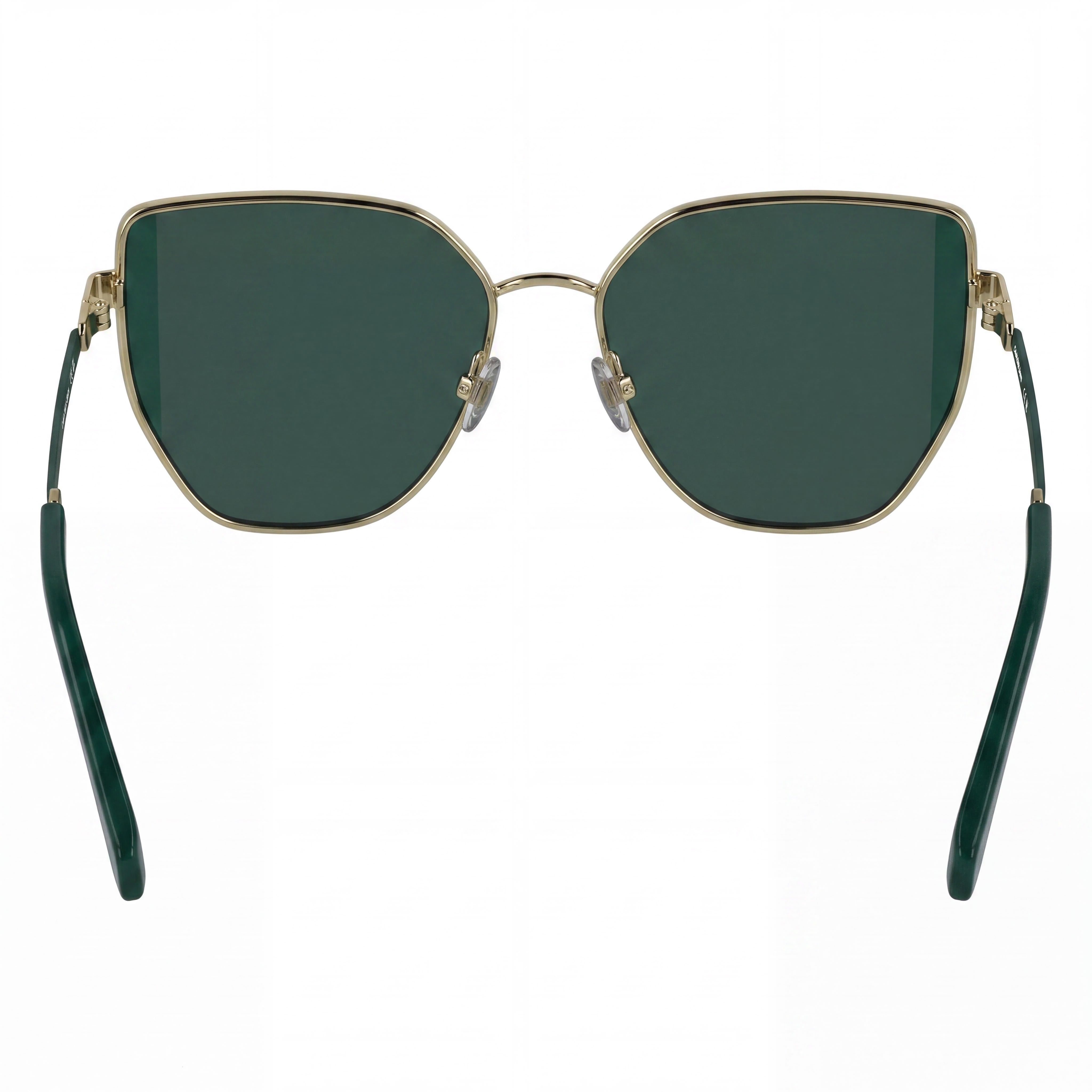 Calvin Klein Jeans Ckj25209s Gafas de sol de mujer con montura metálica dorada, lentes verdes sólidas no polarizadas y protección UV 57mm, Photo 4