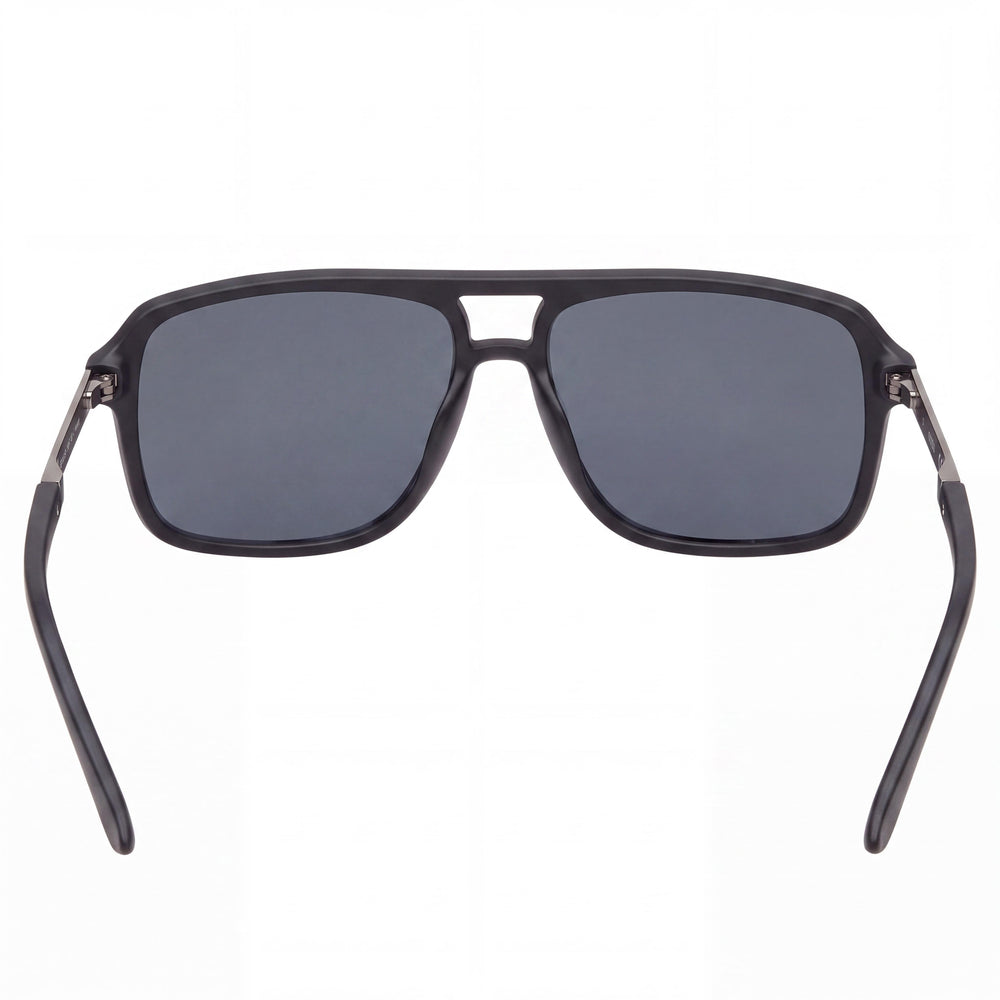 Gafas de sol GUESS Classic unisex de plástico negro mate, 100 % protección UV, 58 mm de ancho de lente