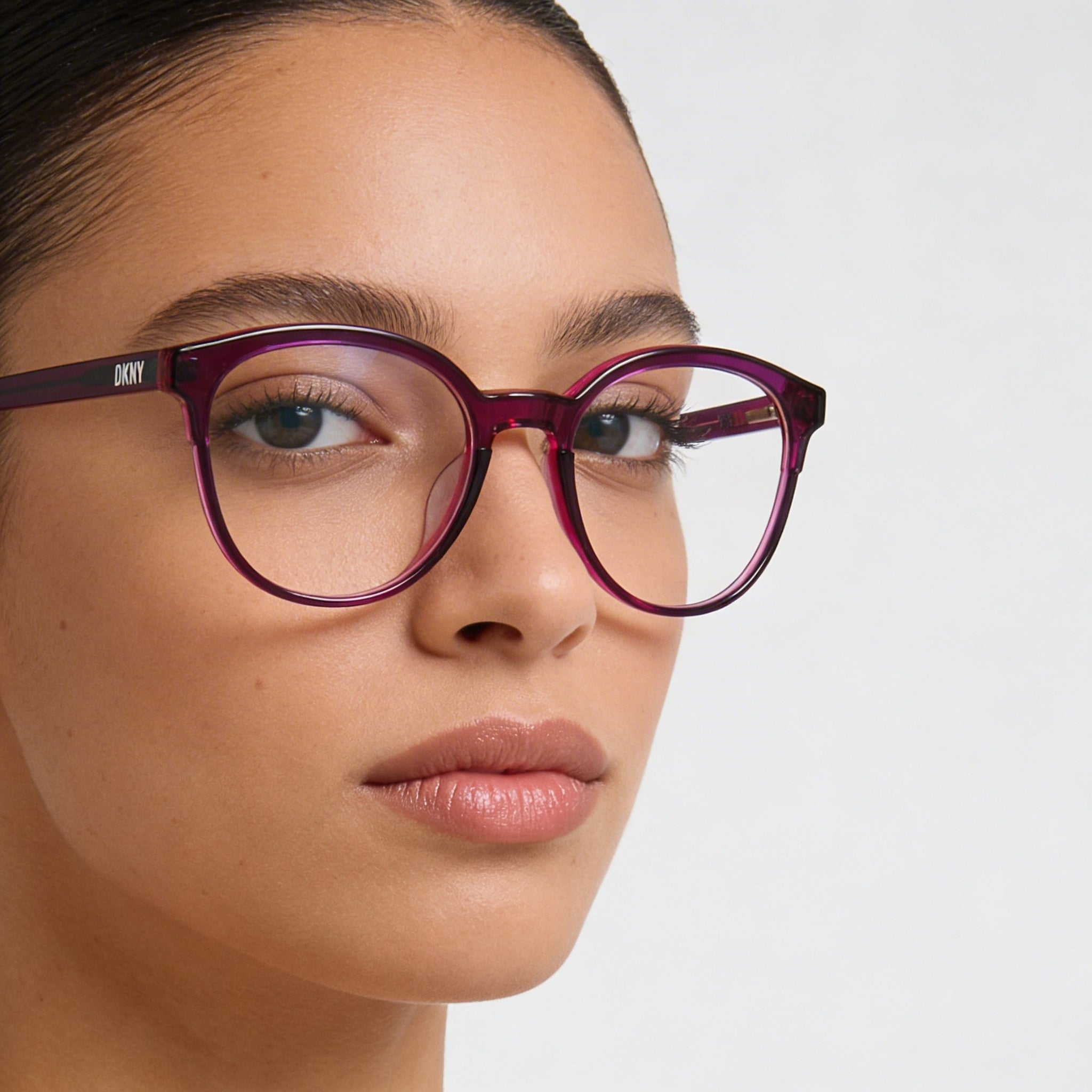 Gafas de vista DKNY Dk5070 para mujer con montura metálica en tonos baya y lentes transparentes, talla 50-18-140, Photo 5