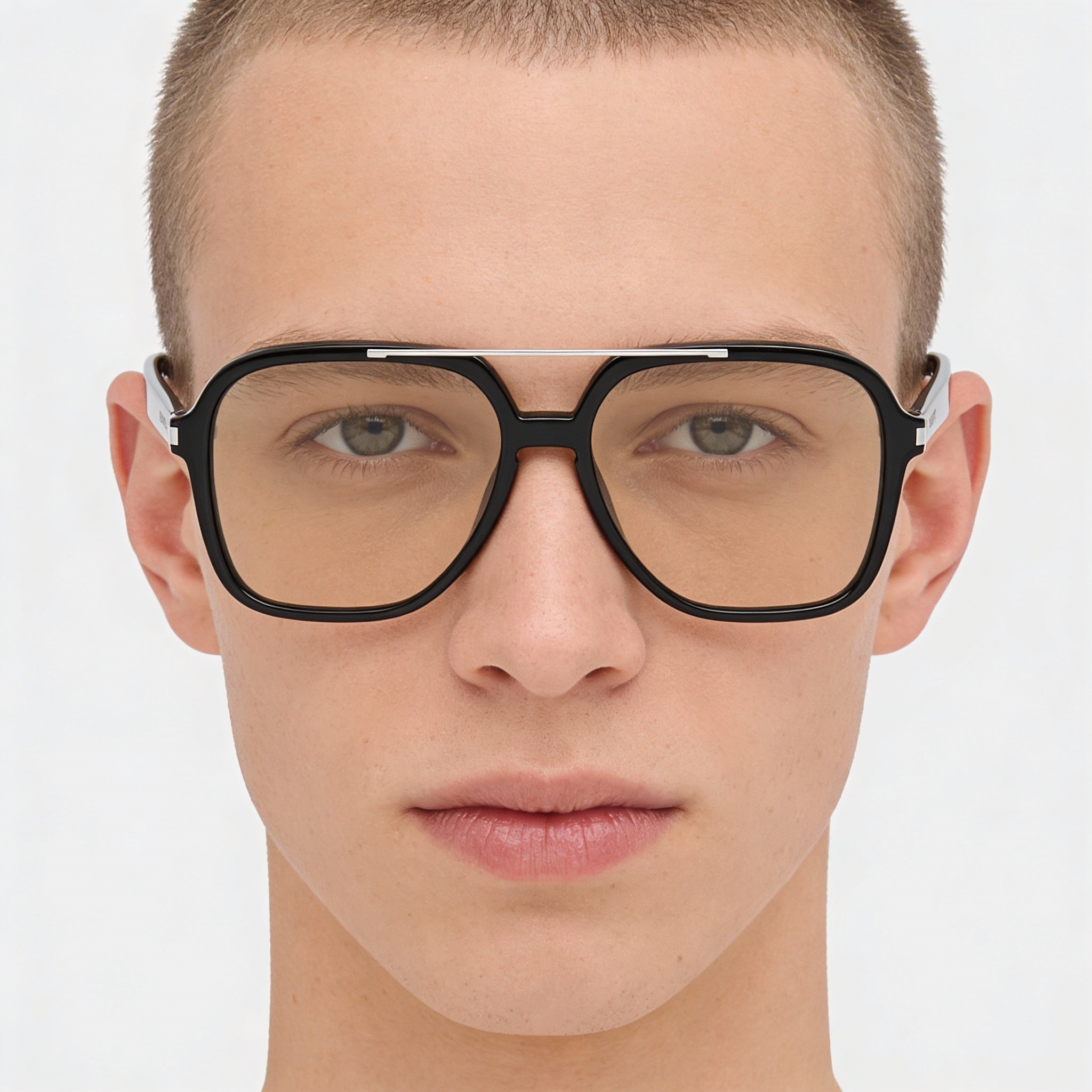 Saint Laurent Classic Unisex Black-Black-Yellow Acetate Sunglasses 58mm UV Protection Non-Polarized, Photo 3