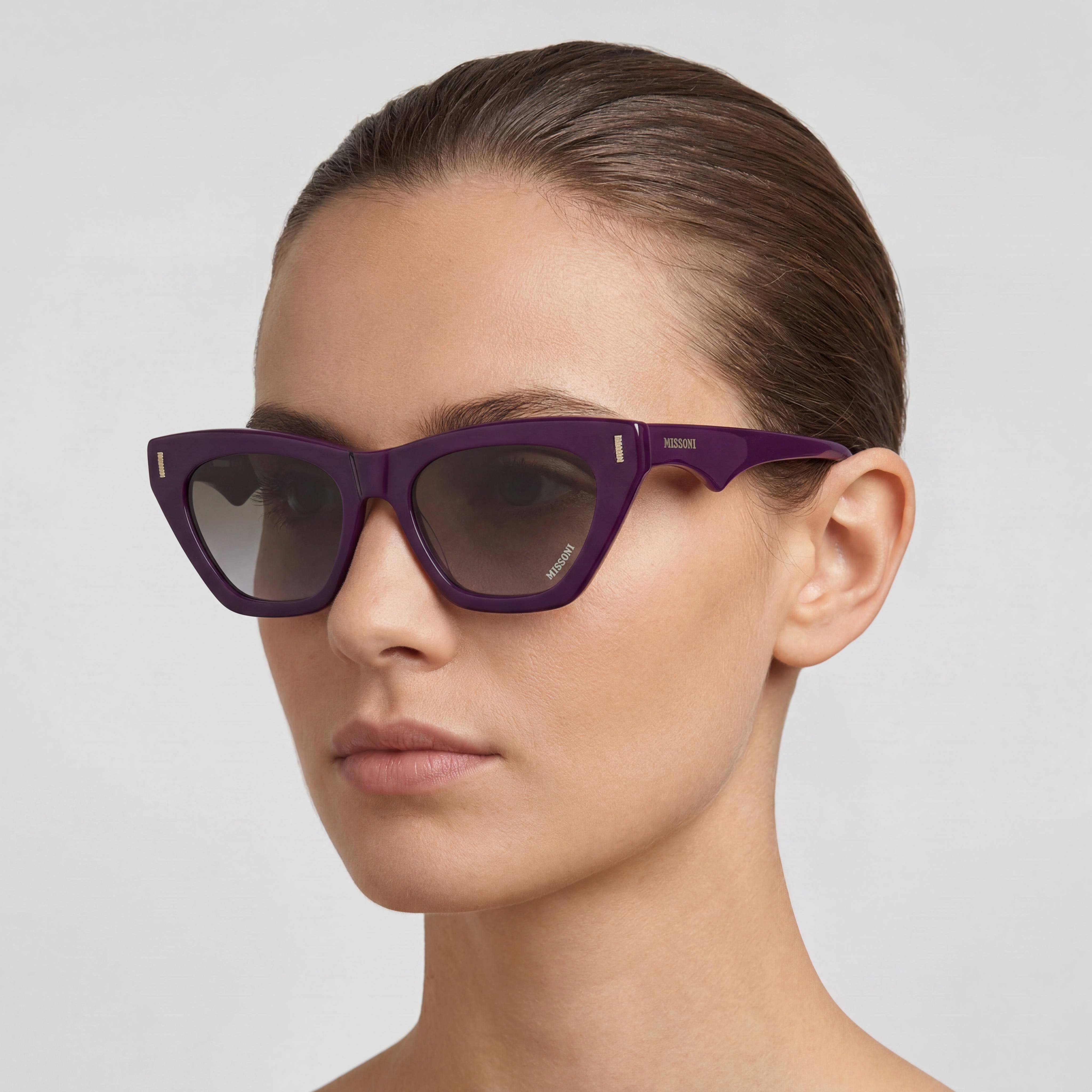 M Missoni MIS 0205/S Women's Sunglasses, Plum Brown Violet Doubleshade Acetate Frame, Brown Purple Doubleshade Lenses 54mm, Photo 5