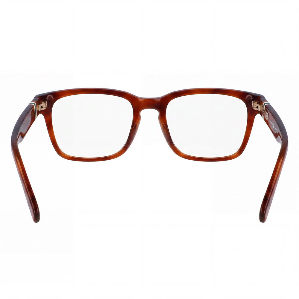 Gafas Unisex Lacoste L2932 Havana Rubia Cuadradas, Metal 53mm